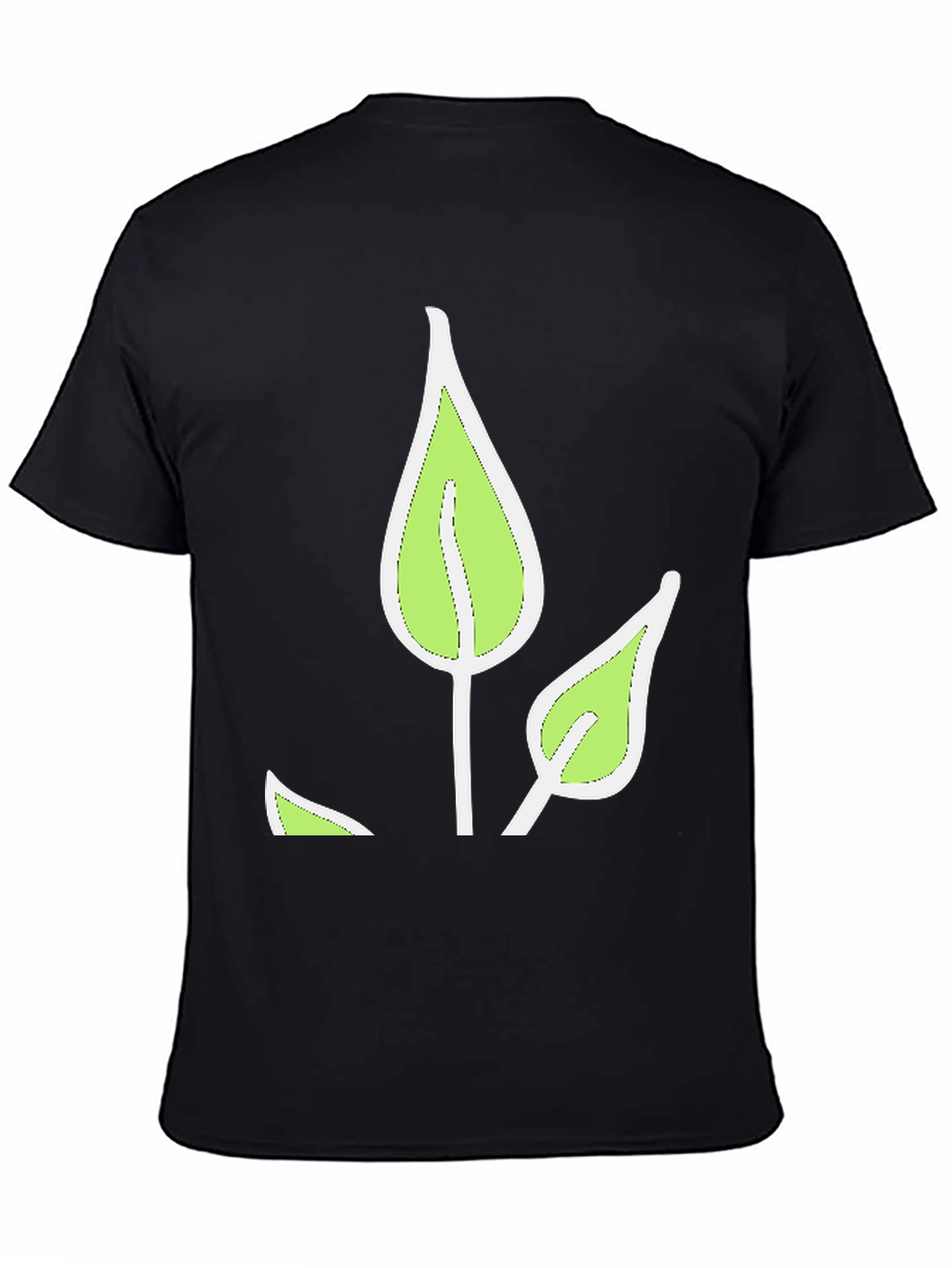 Leaf Graphic Black T-Shirt