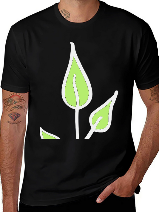 Leaf Graphic Black T-Shirt