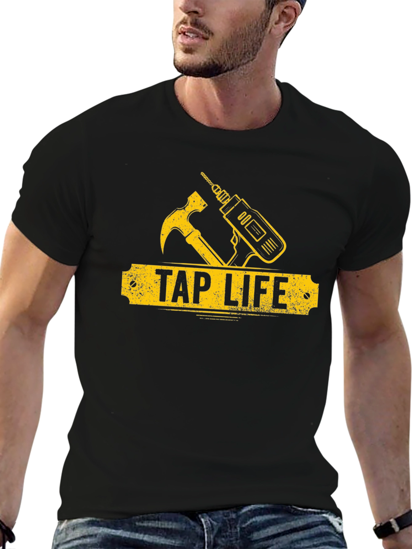 Tap Life T-Shirt - Hammer & Drill Graphic Tee