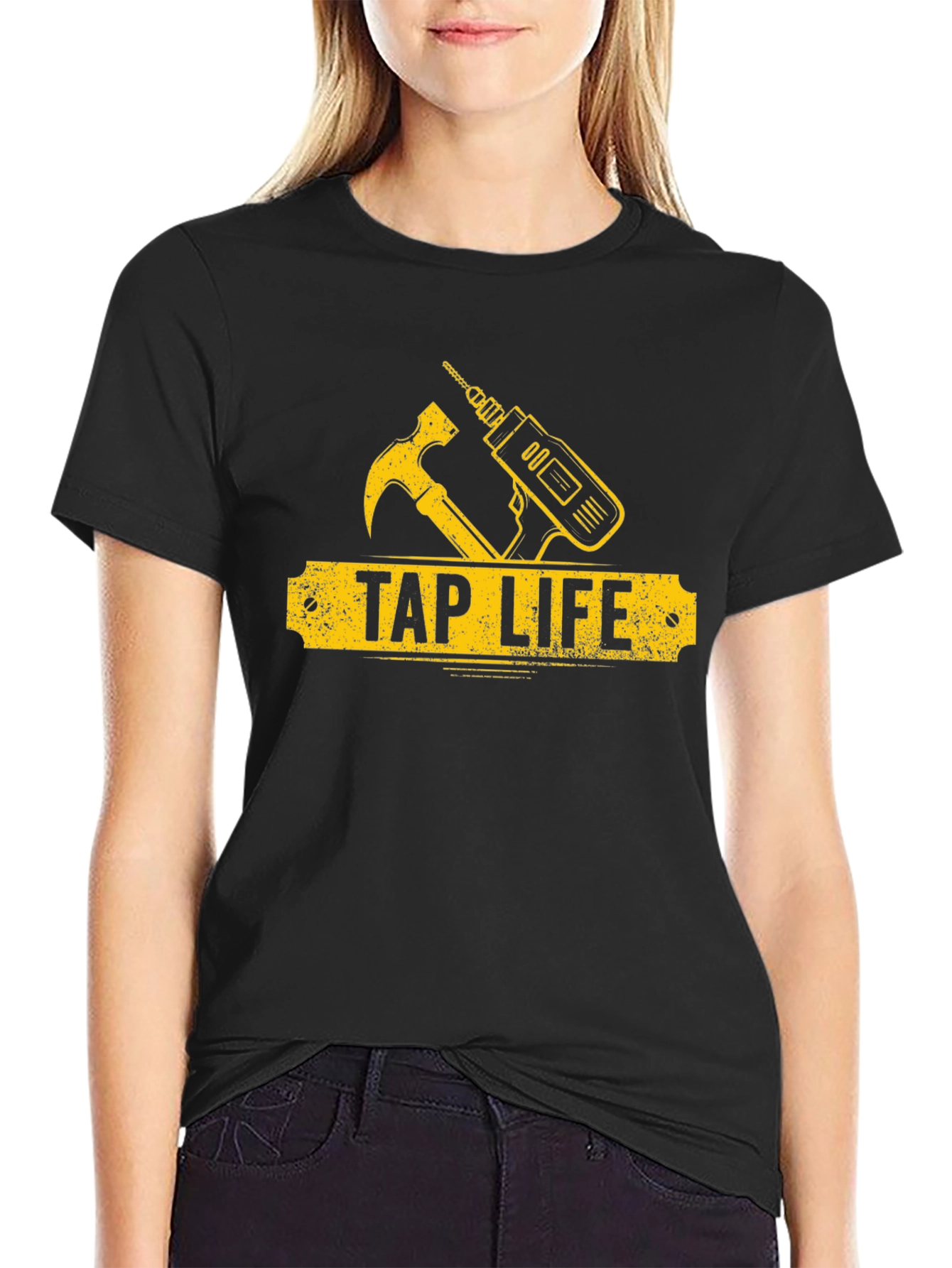 Tap Life T-Shirt - Hammer & Drill Graphic Tee