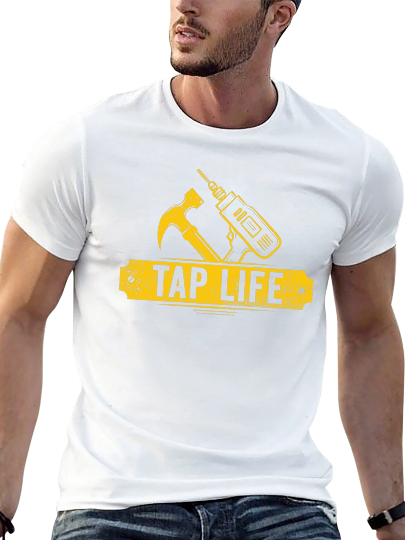 Tap Life T-Shirt - Hammer & Drill Graphic Tee