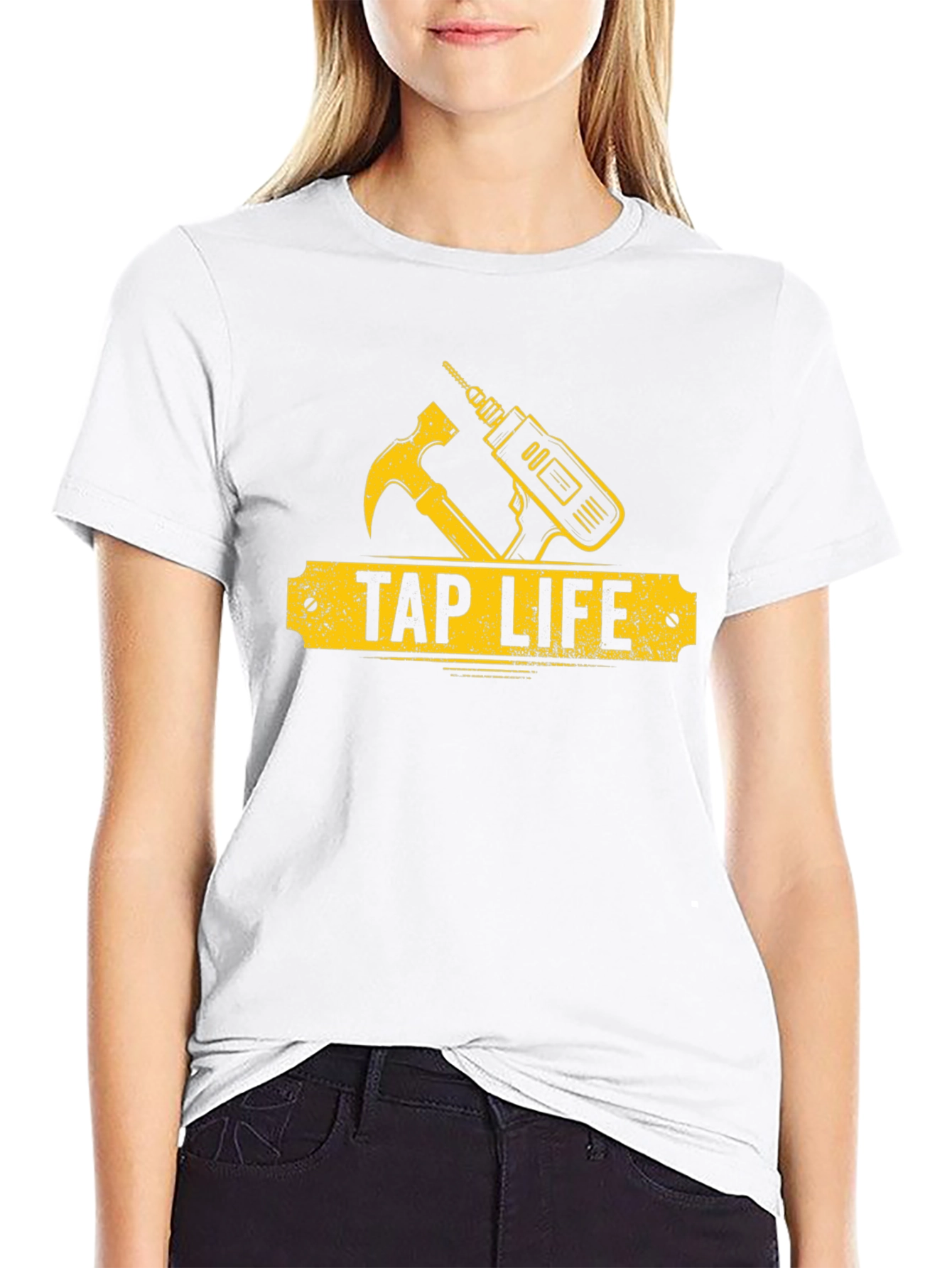 Tap Life T-Shirt - Hammer & Drill Graphic Tee
