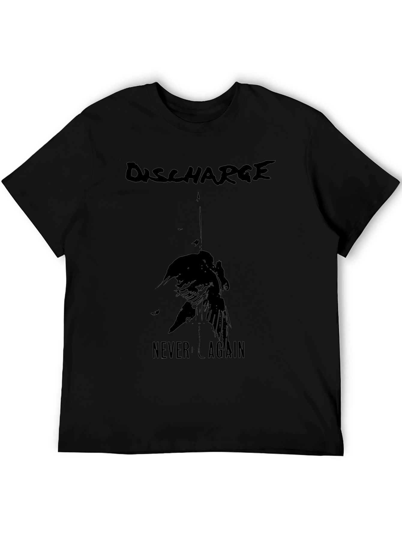 Discharge Never Again Black Graphic Tee