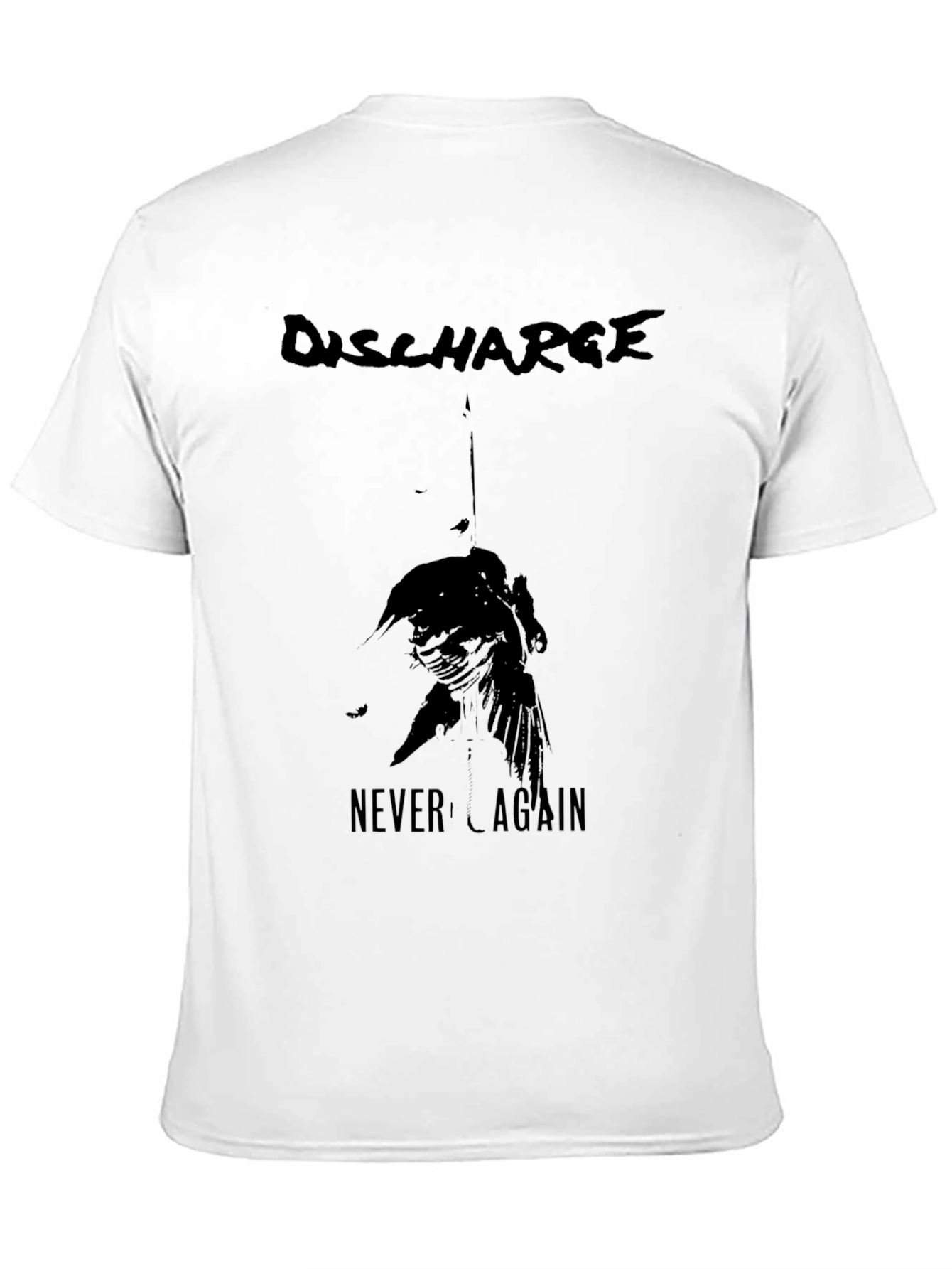 Discharge Never Again Black Graphic Tee