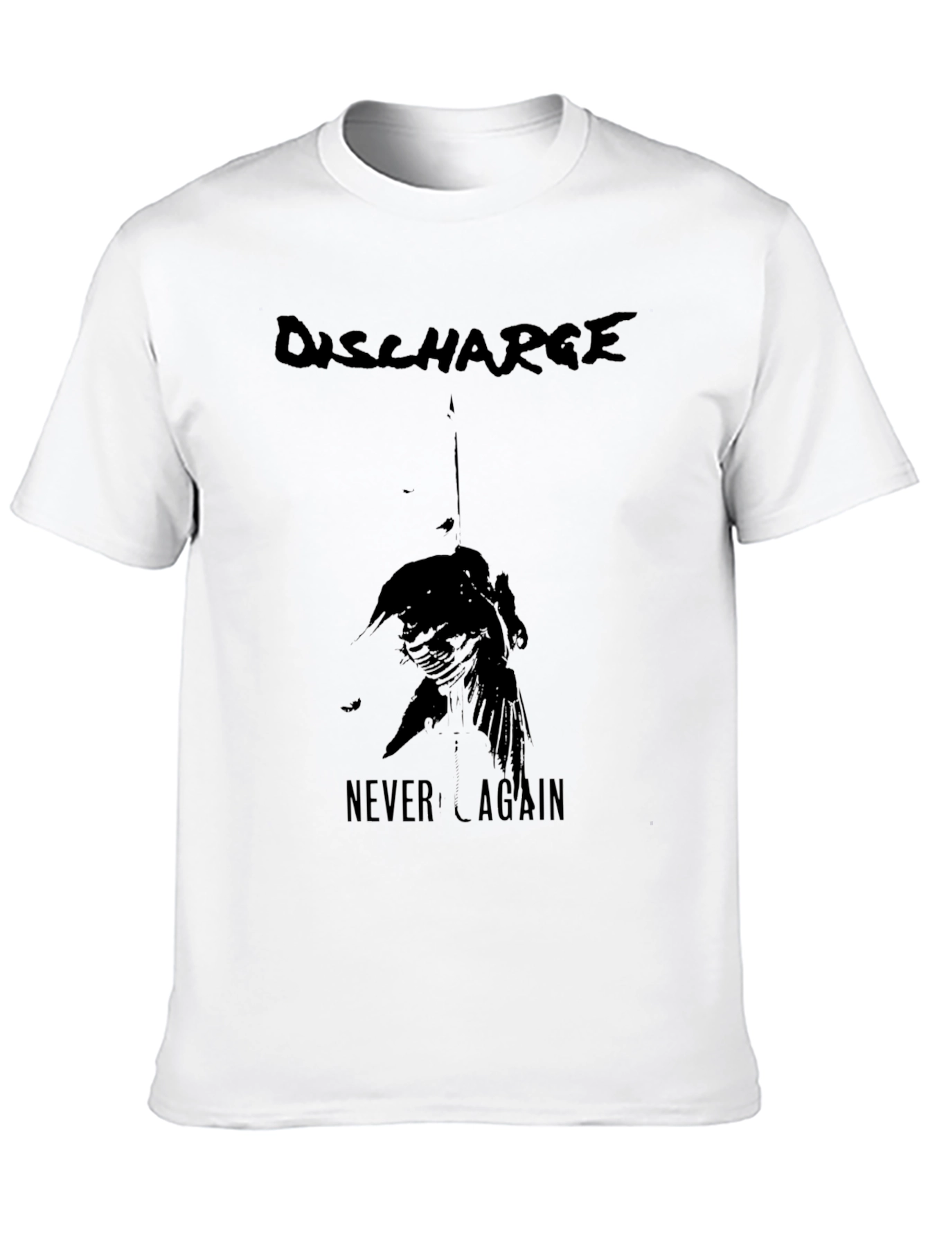 Discharge Never Again Black Graphic Tee