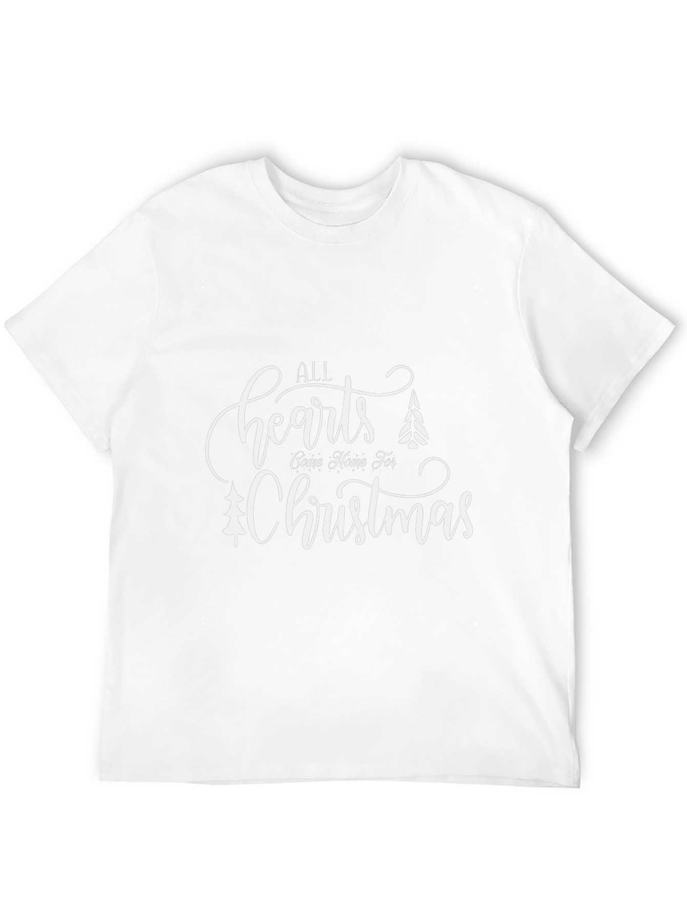Christmas Hearts Graphic Tee - Holiday Apparel