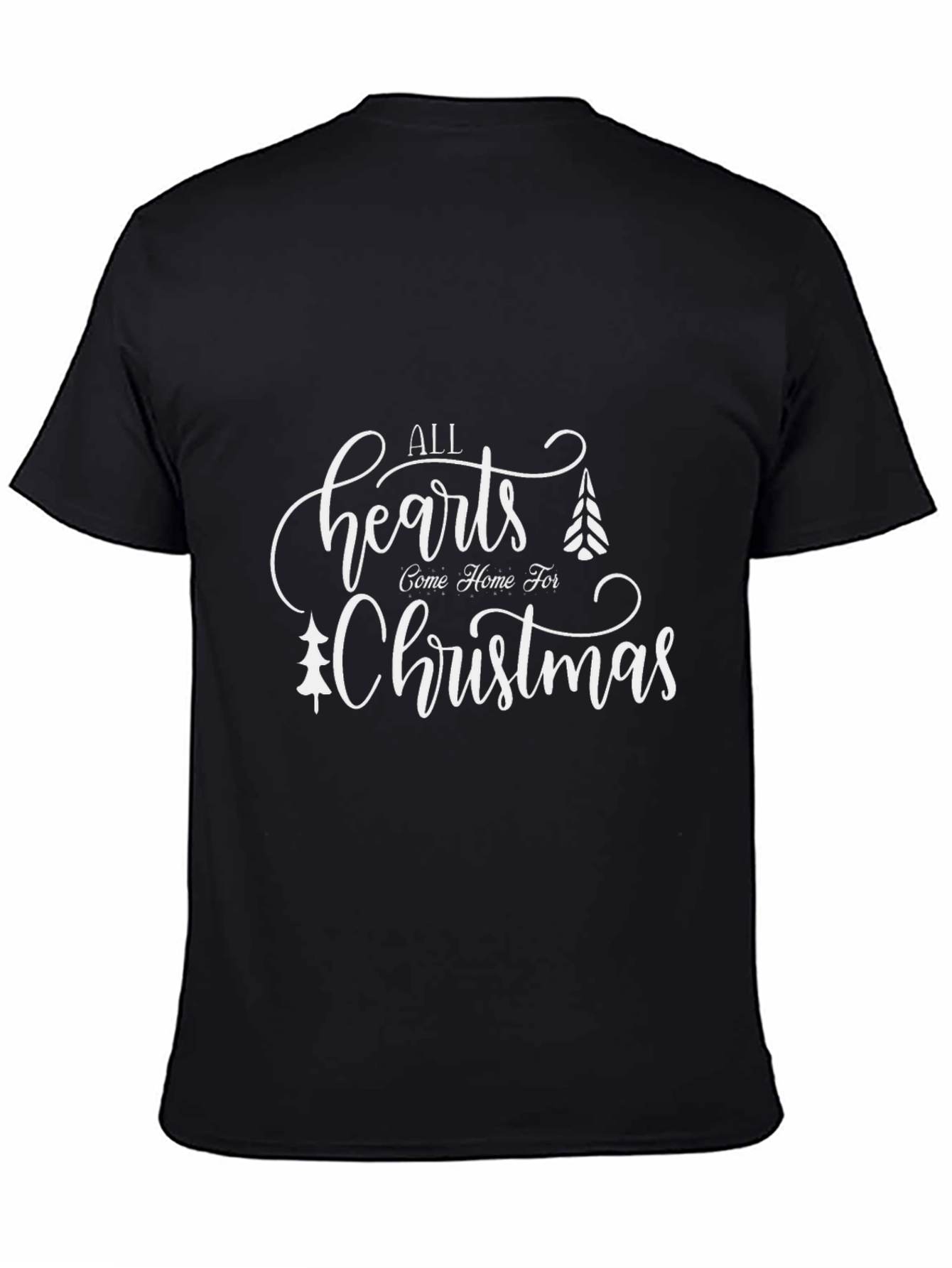 Christmas Hearts Graphic Tee - Holiday Apparel