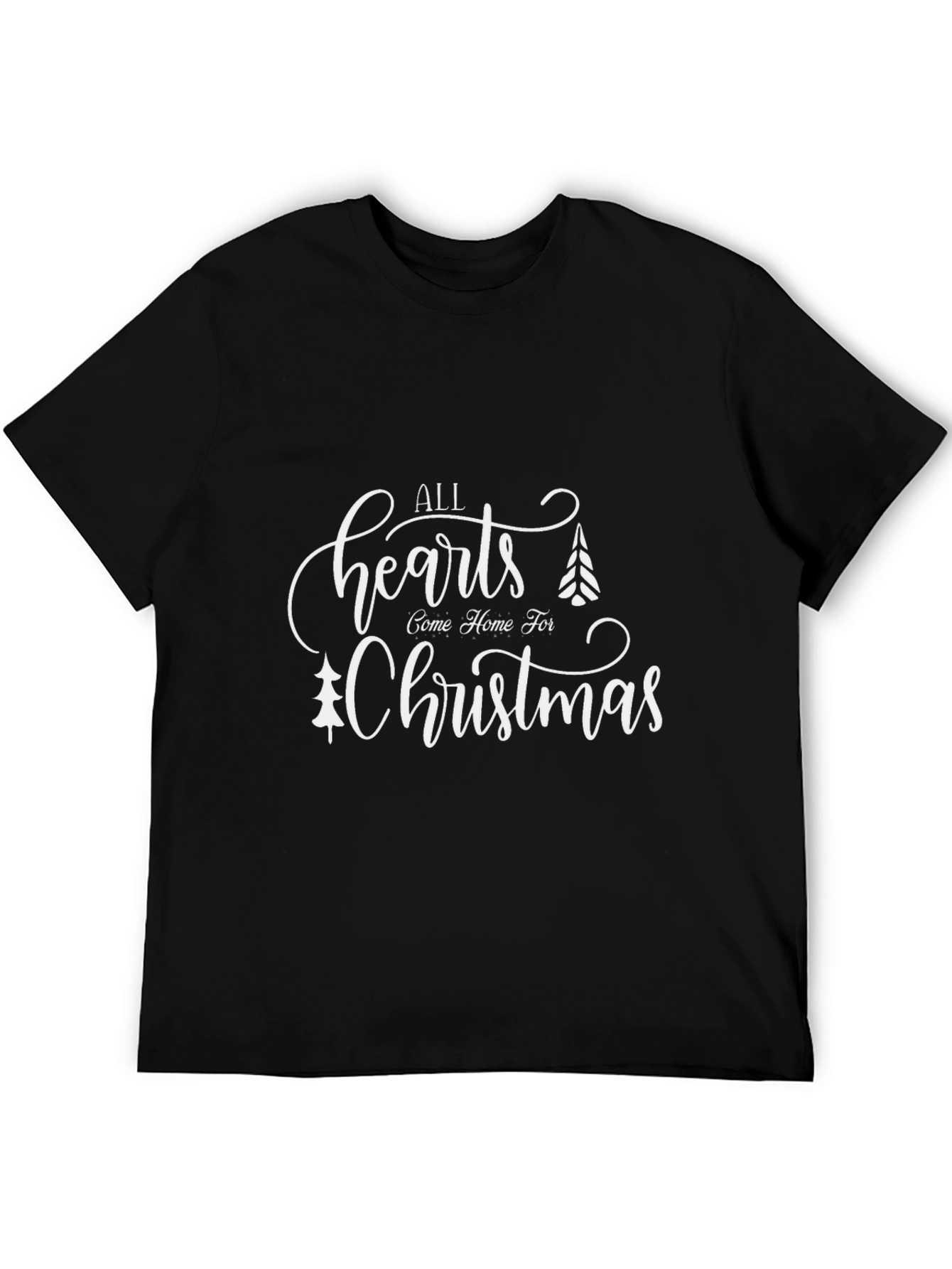 Christmas Hearts Graphic Tee - Holiday Apparel