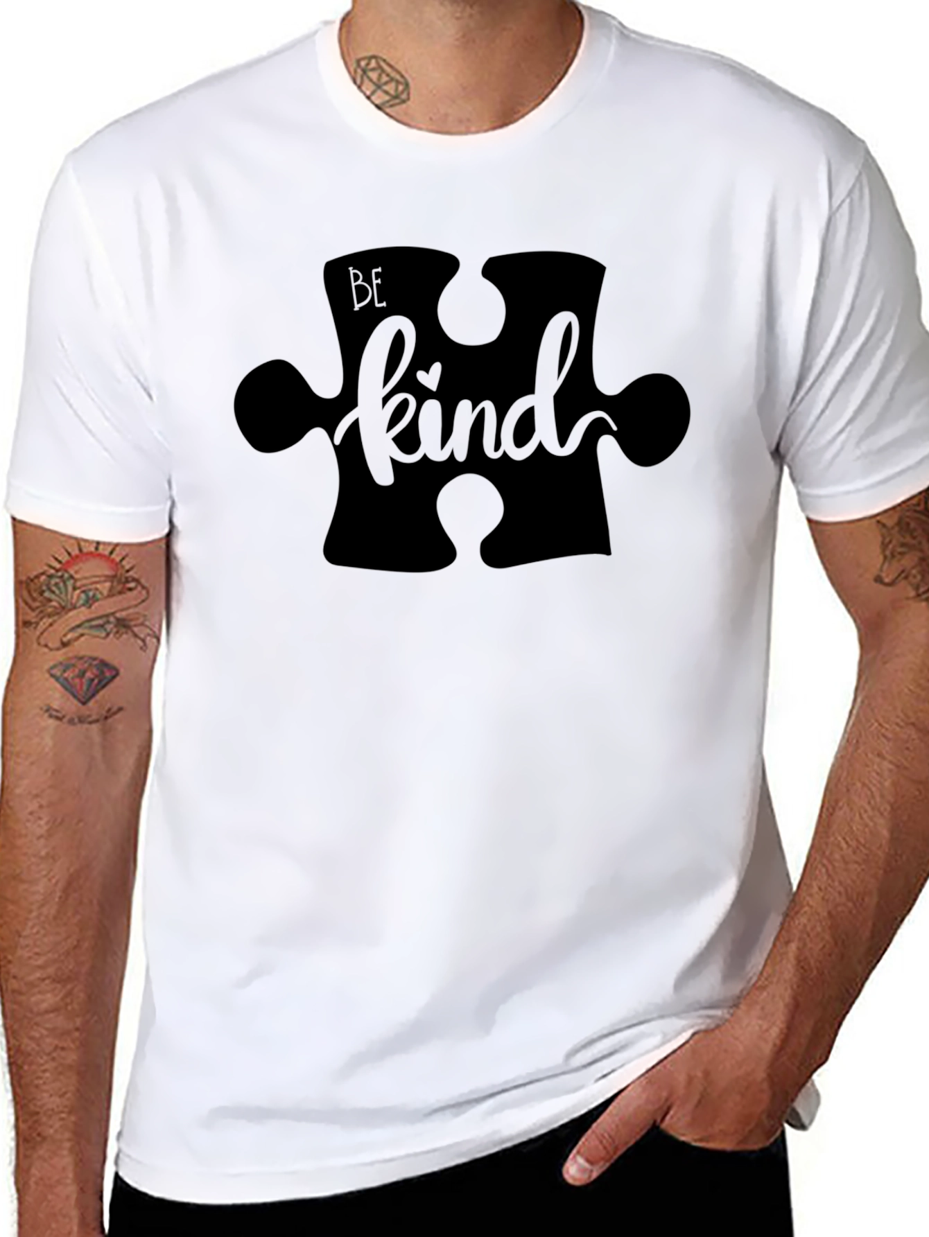 Be Kind Autism Awareness Puzzle Piece Tee