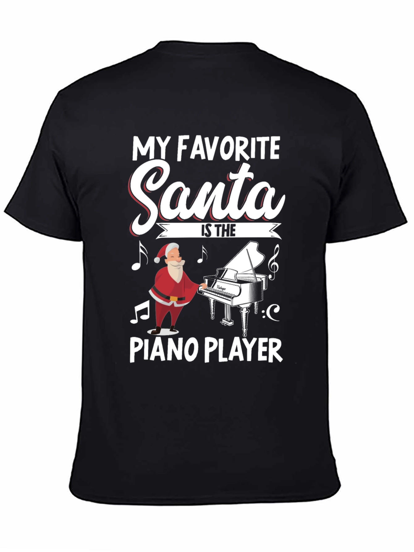 Santa Piano Player T-Shirt - My Favorite