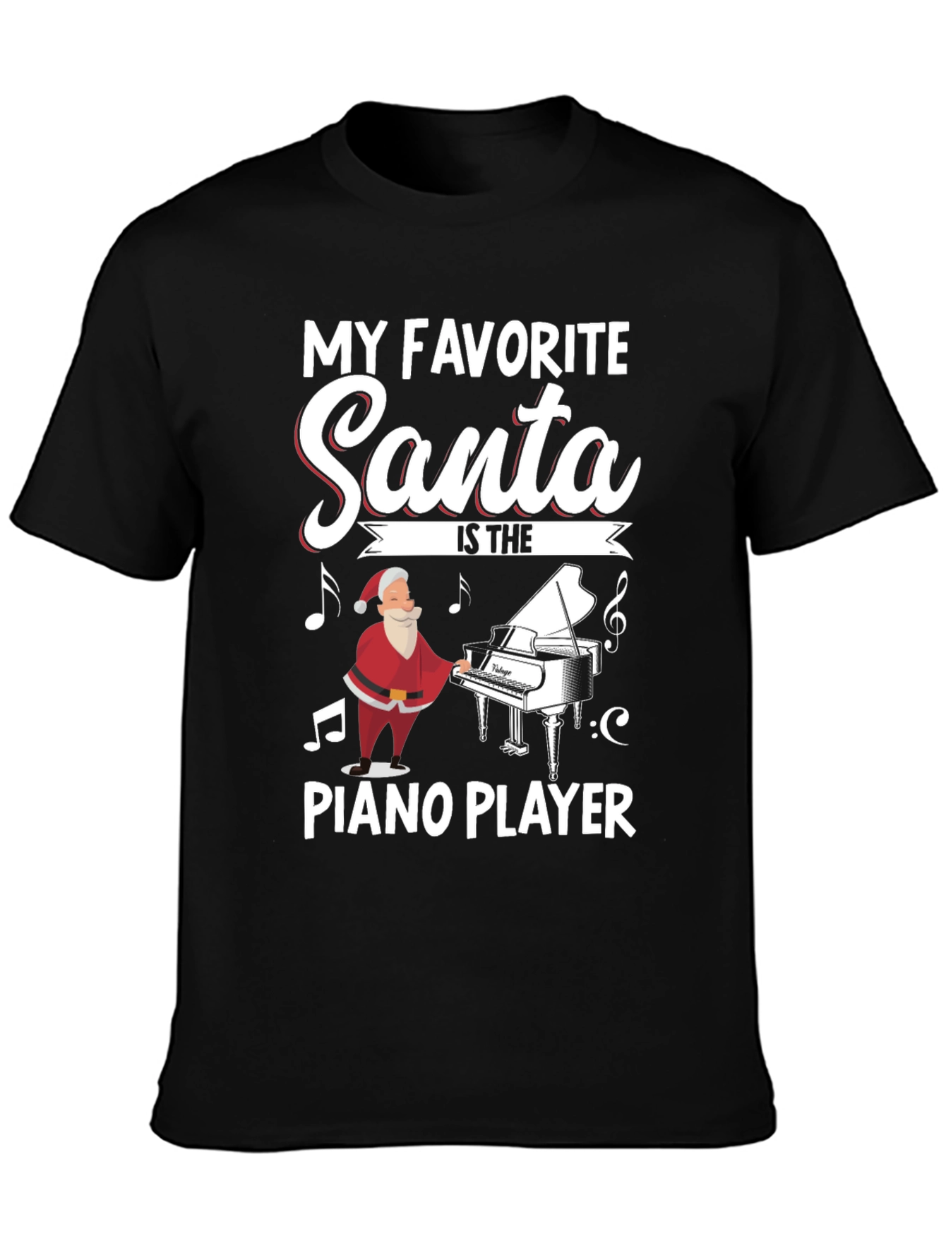 Santa Piano Player T-Shirt - My Favorite