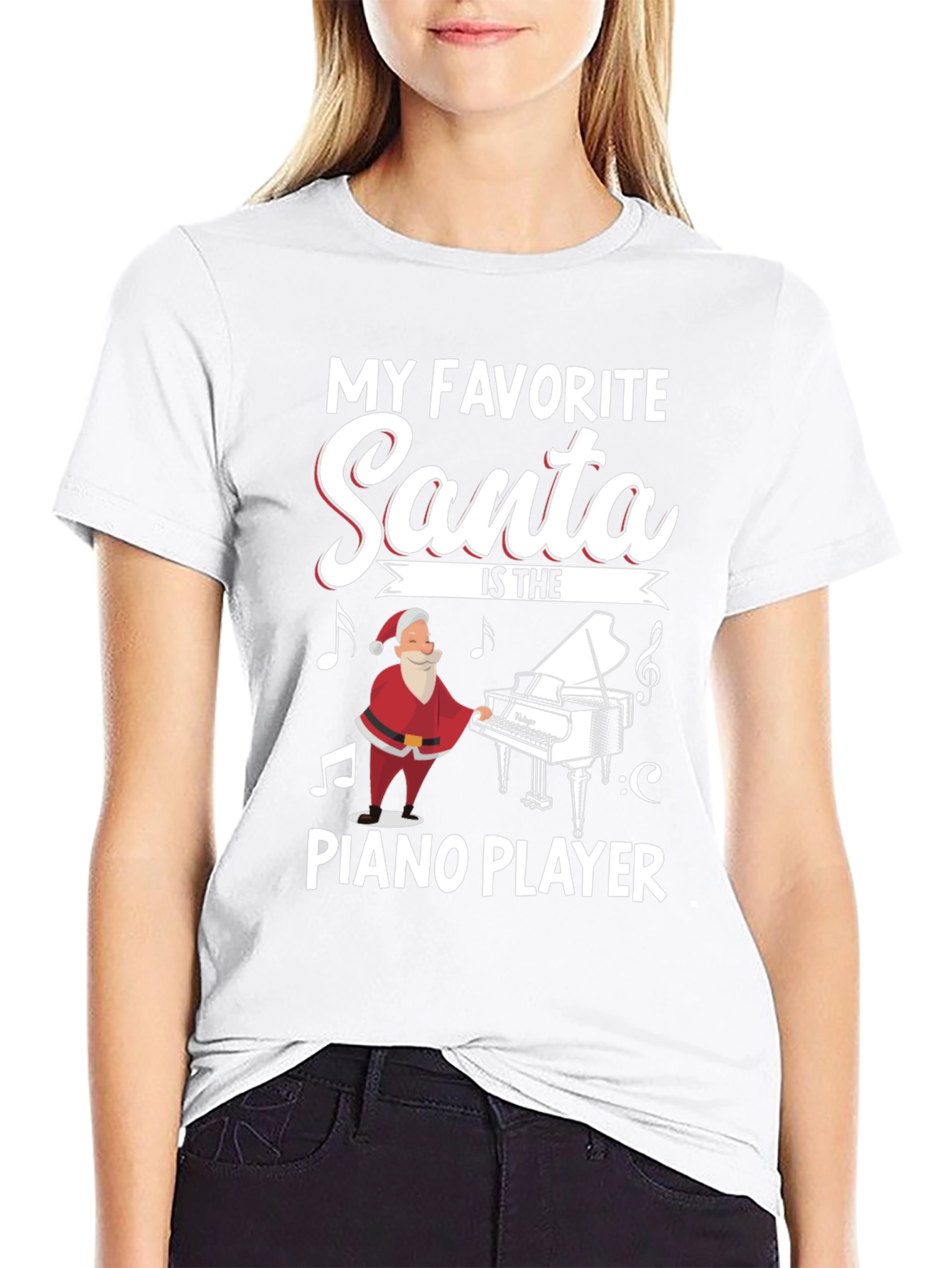 Santa Piano Player T-Shirt - My Favorite