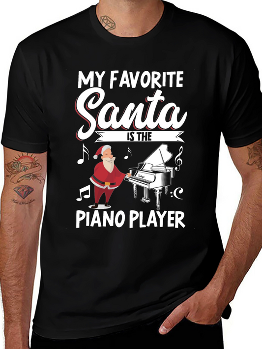 Santa Piano Player T-Shirt - My Favorite