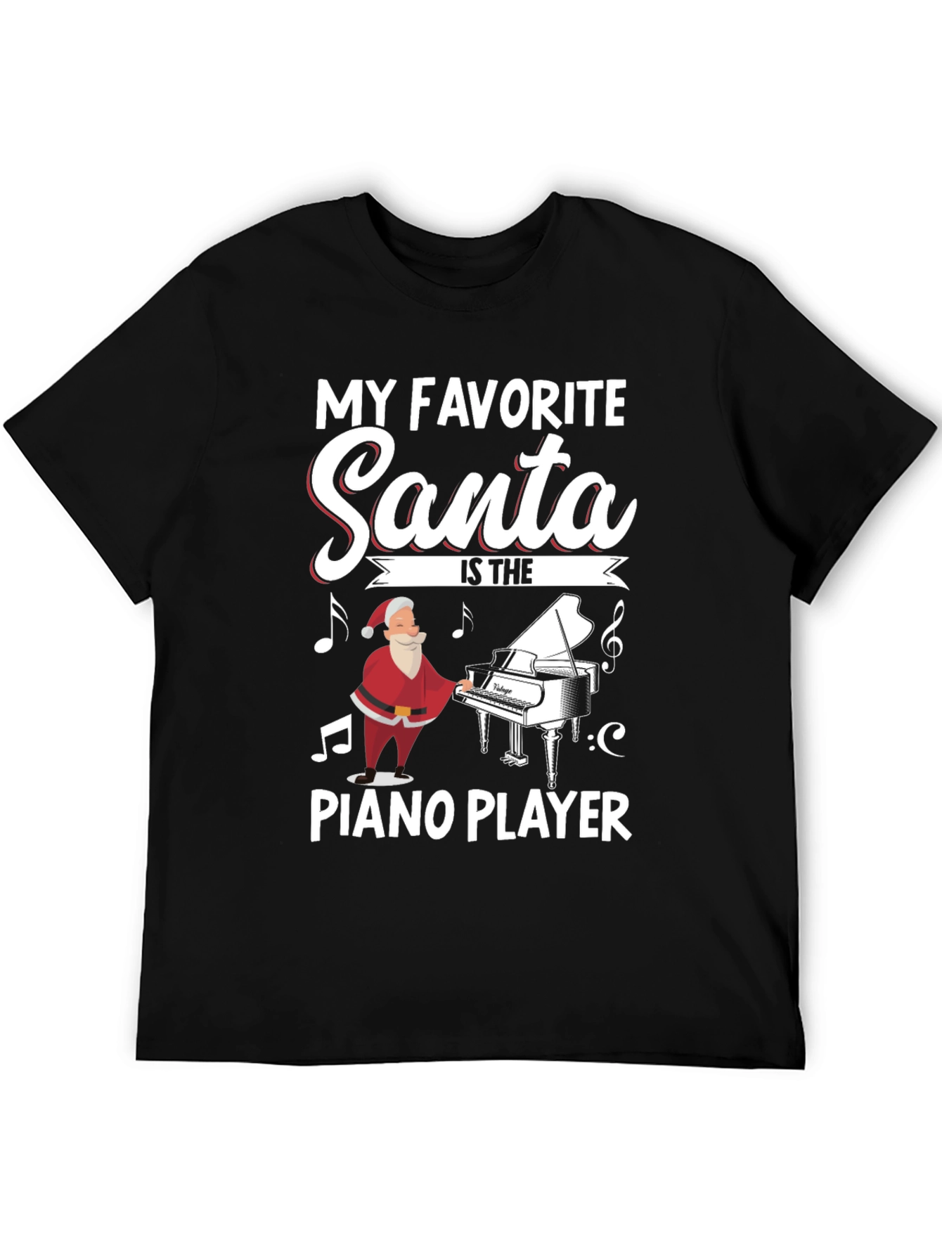 Santa Piano Player T-Shirt - My Favorite