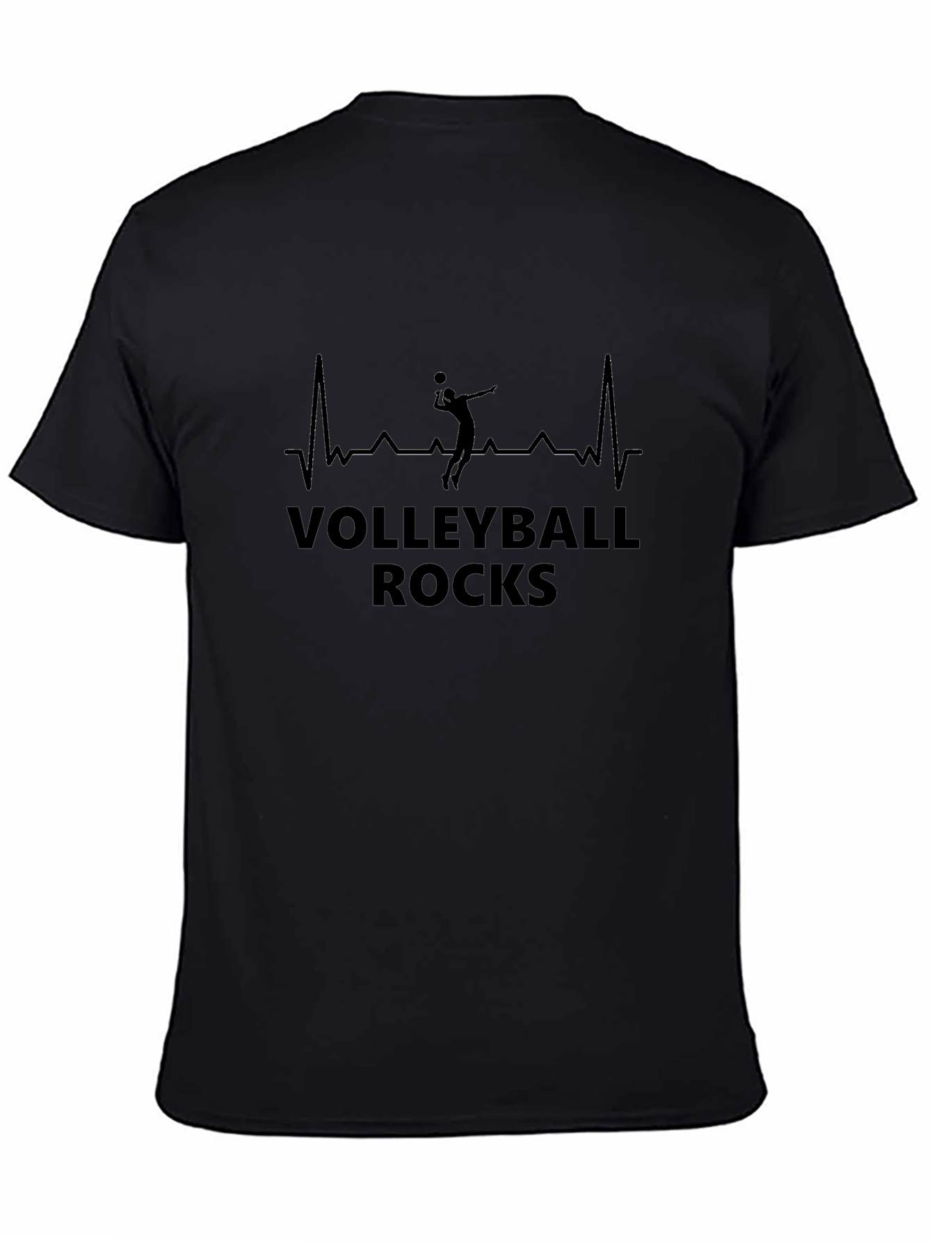 Volleyball Rocks T-Shirt - Heartbeat Design