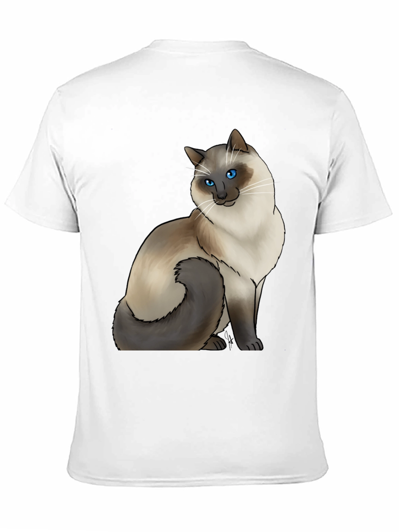 Cat Graphic Tee - Siamese Cat Art Shirt
