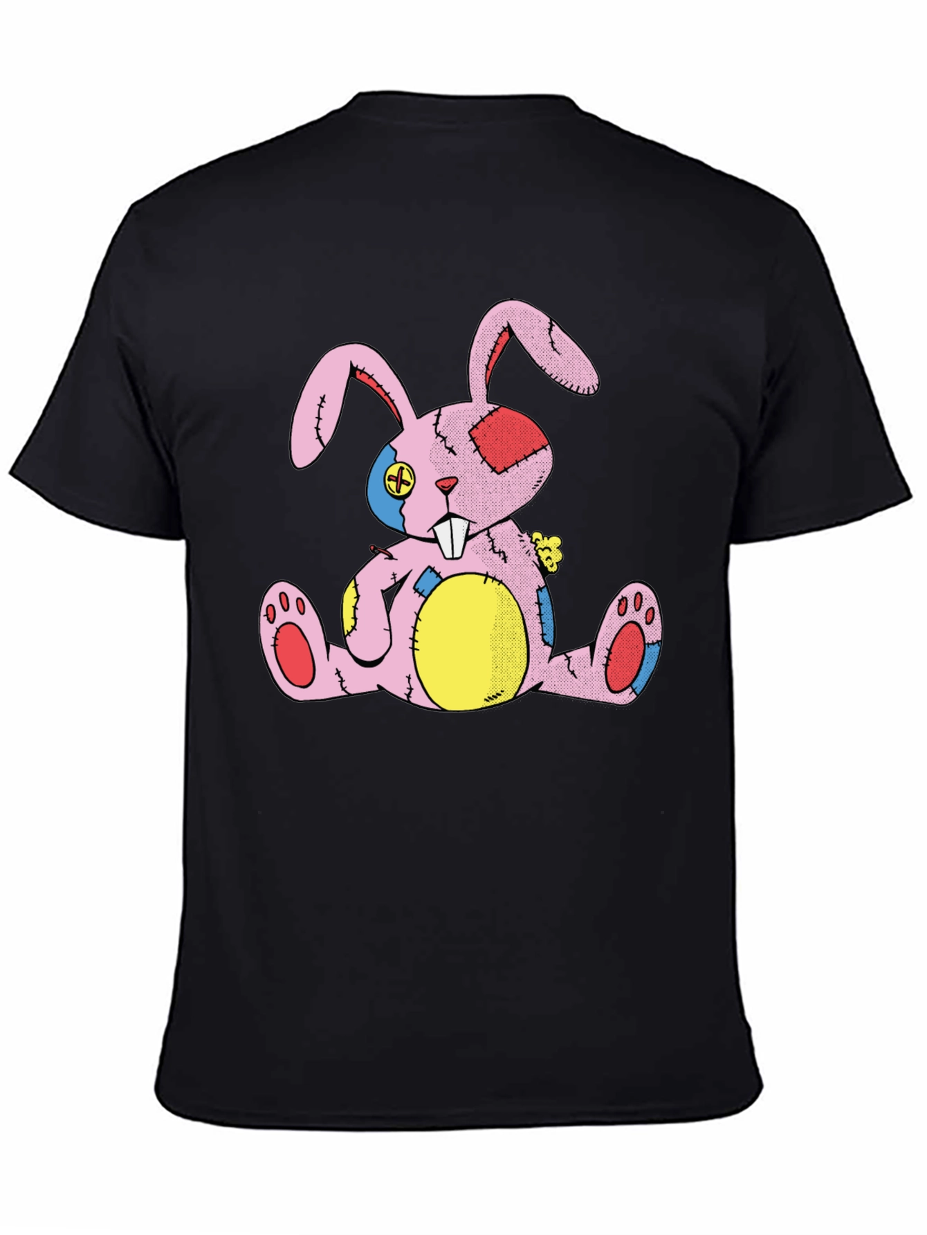 Quirky Bunny Patchwork Graphic Tee