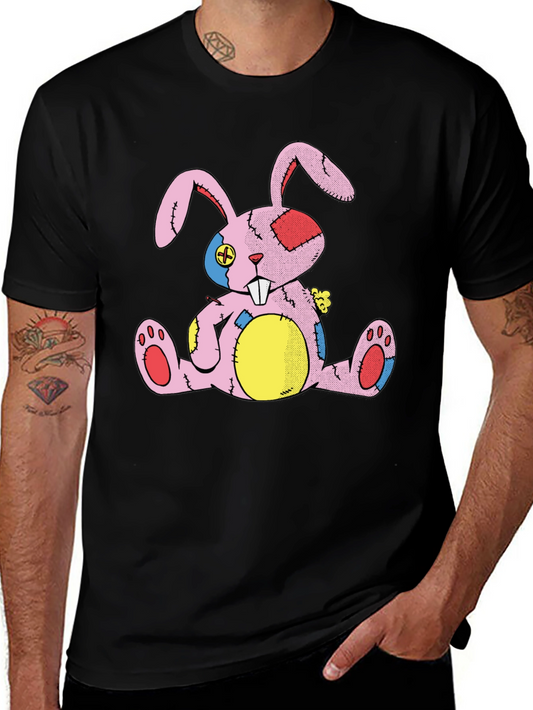 Quirky Bunny Patchwork Graphic Tee