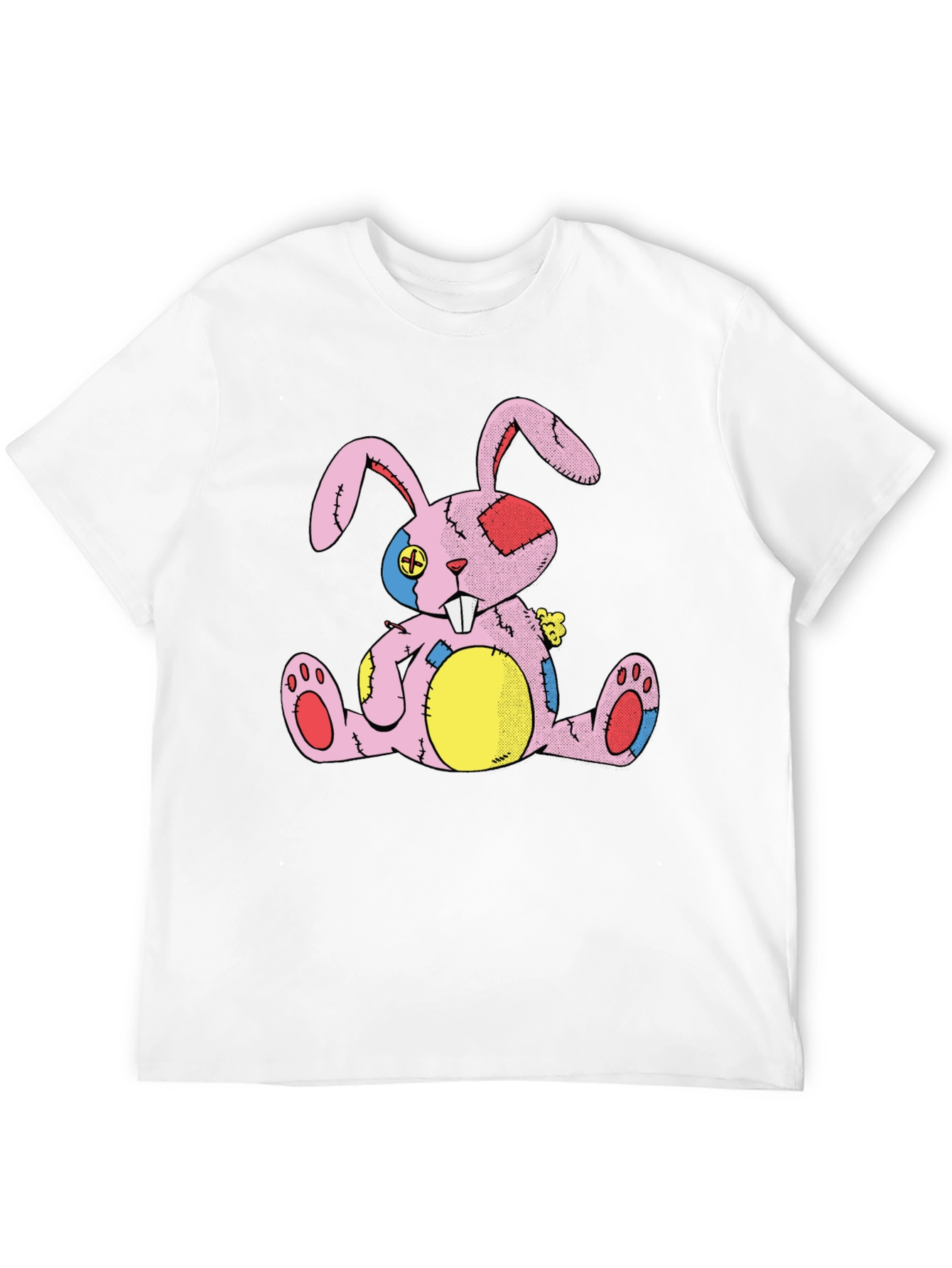 Quirky Bunny Patchwork Graphic Tee