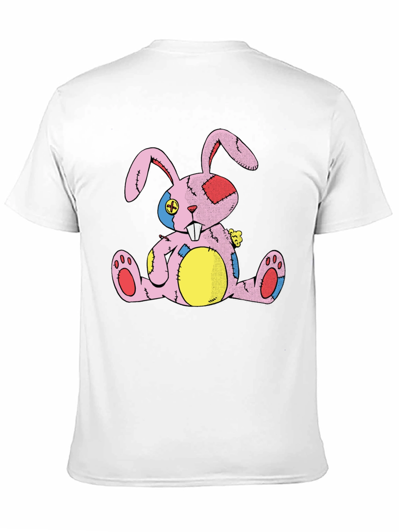 Quirky Bunny Patchwork Graphic Tee