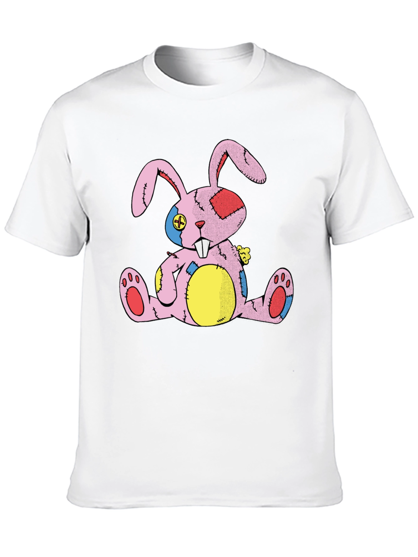 Quirky Bunny Patchwork Graphic Tee