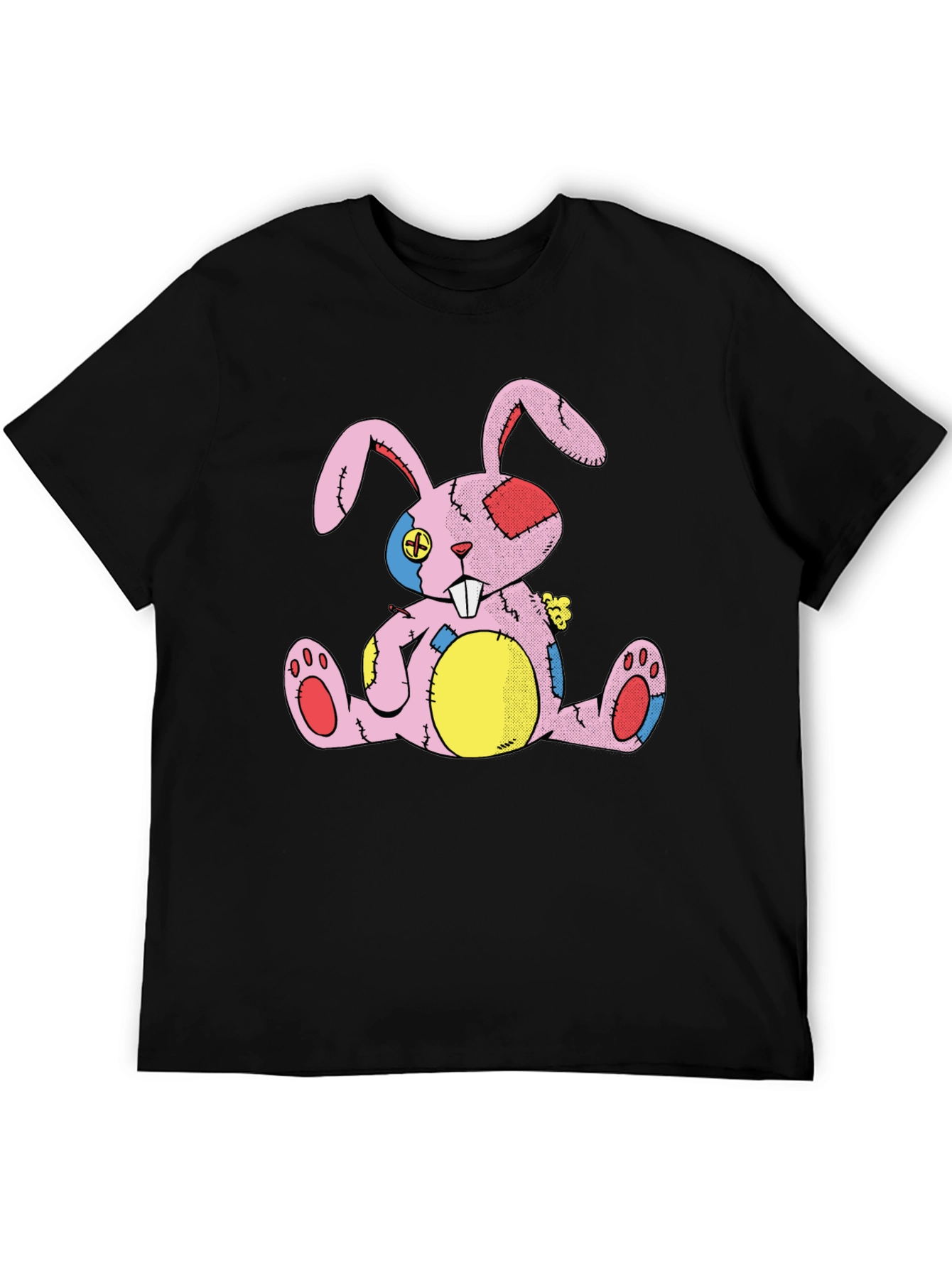 Quirky Bunny Patchwork Graphic Tee