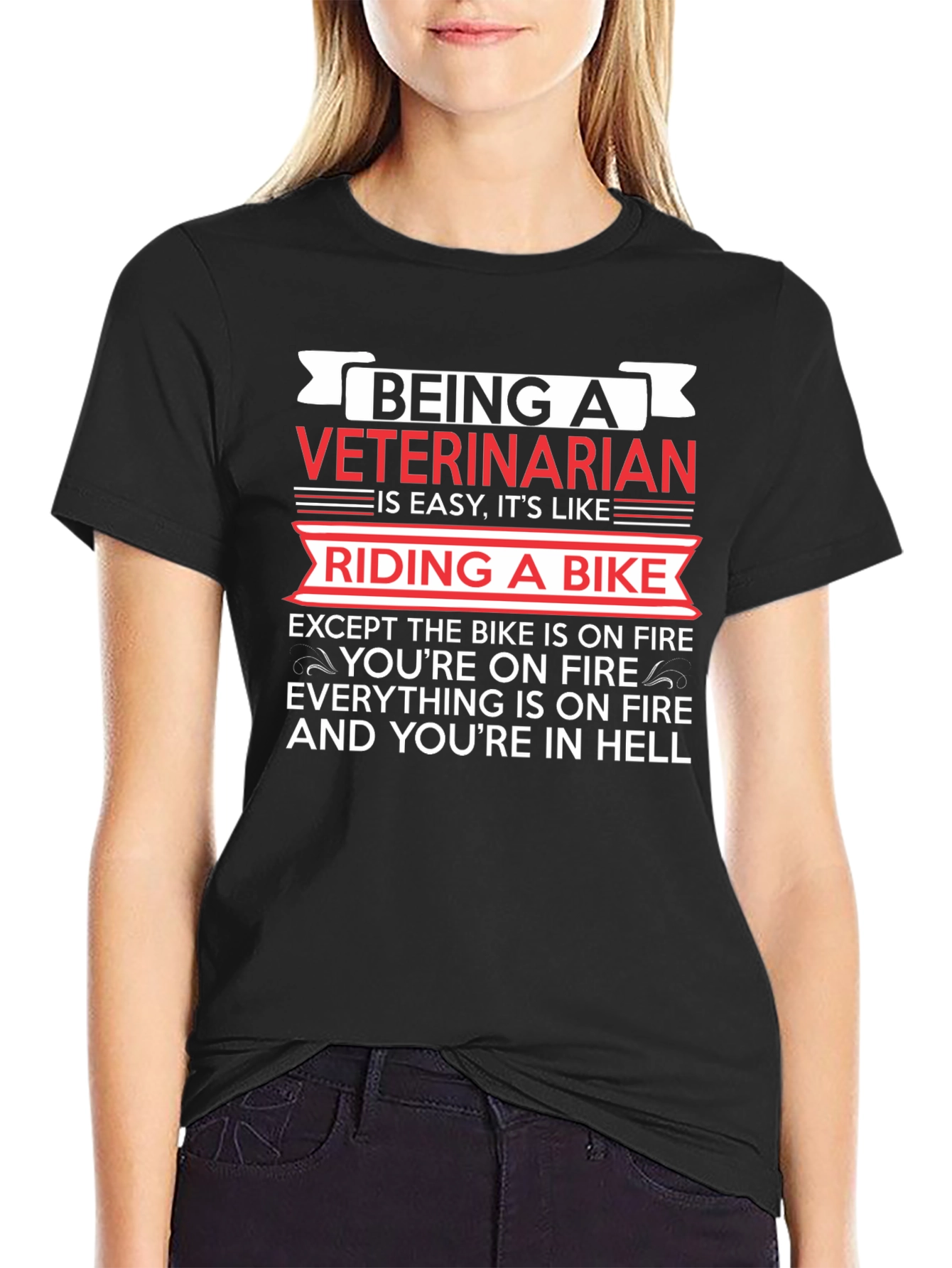 Being A Veterinarian Like Riding A Bike T-Shirt