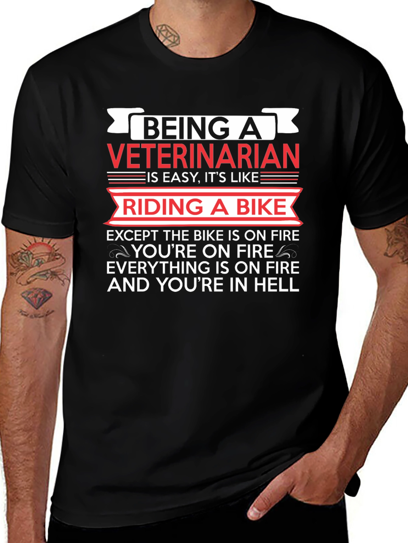 Being A Veterinarian Like Riding A Bike T-Shirt