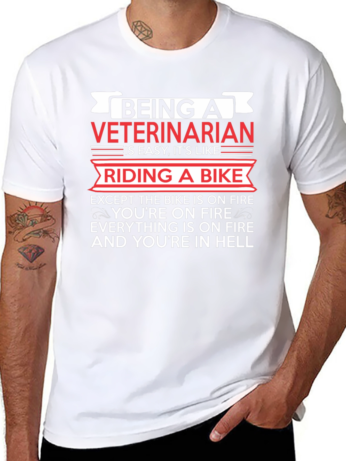 Being A Veterinarian Like Riding A Bike T-Shirt
