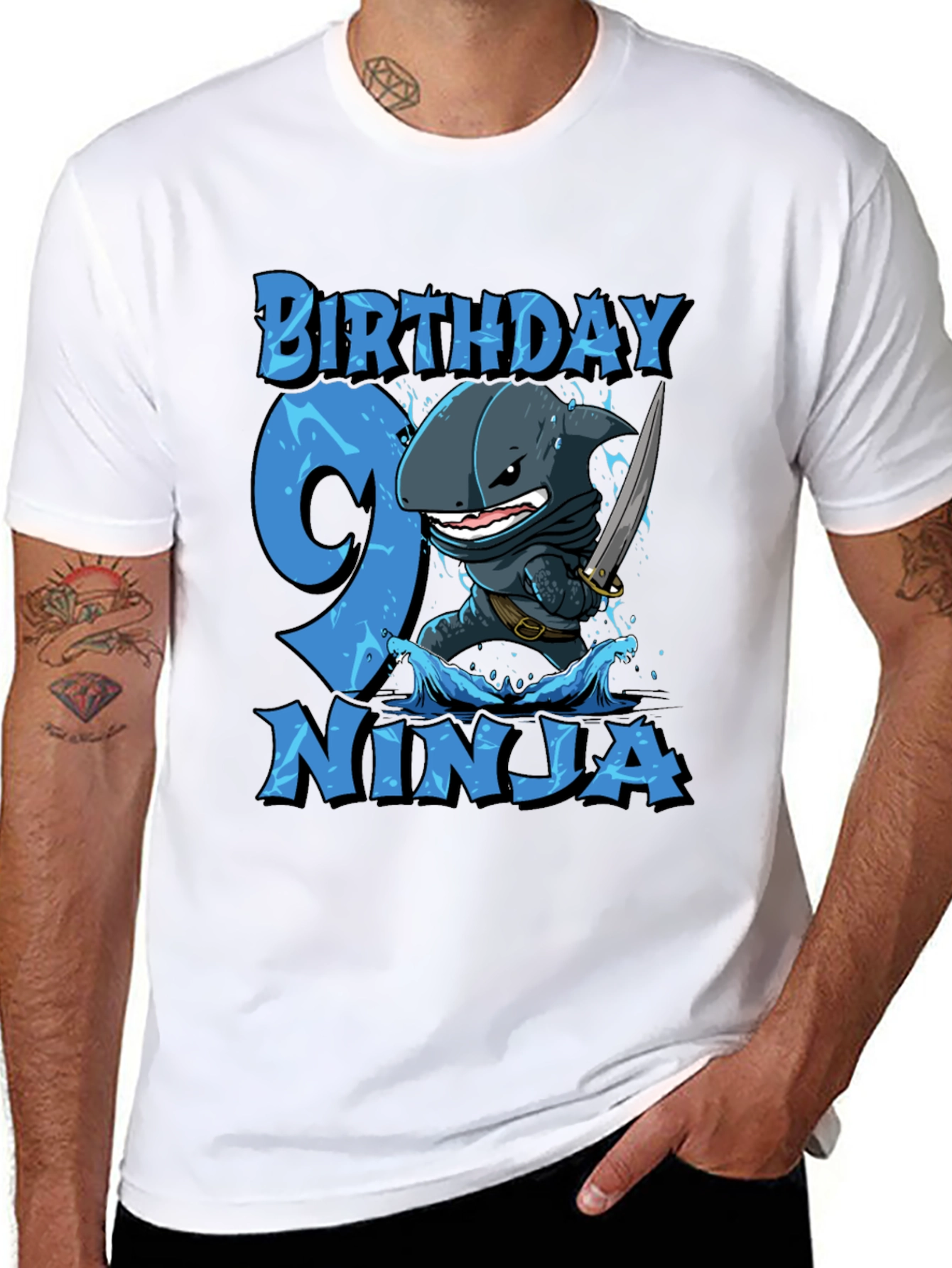 Birthday Ninja Shark T-Shirt - Boys