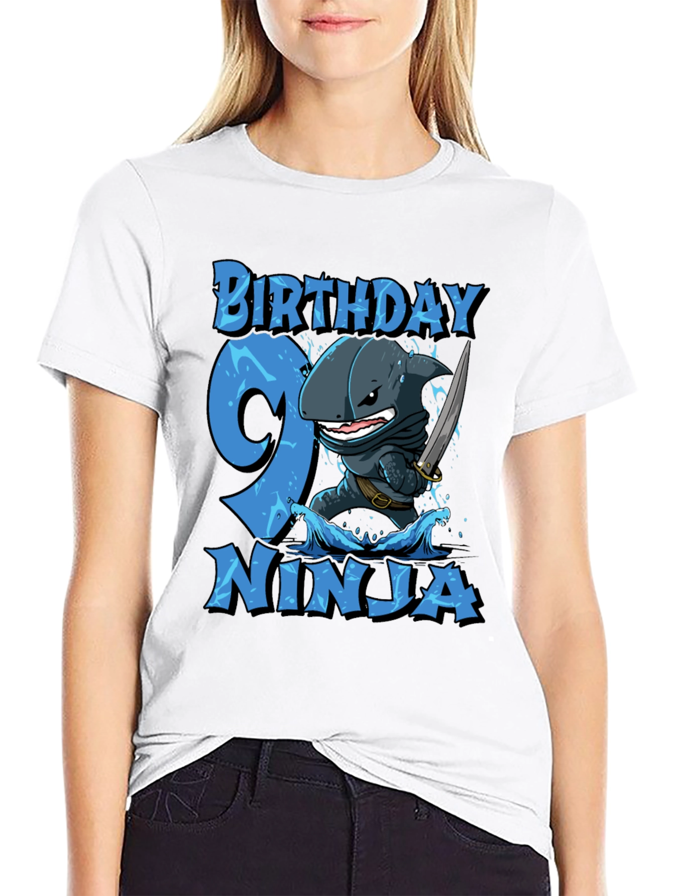 Birthday Ninja Shark T-Shirt - Boys