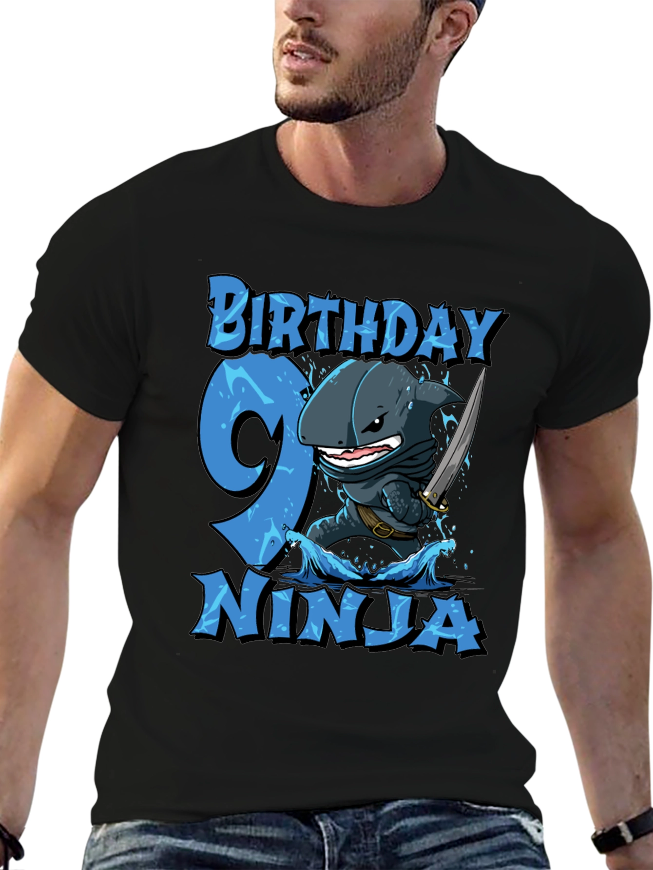 Birthday Ninja Shark T-Shirt - Boys