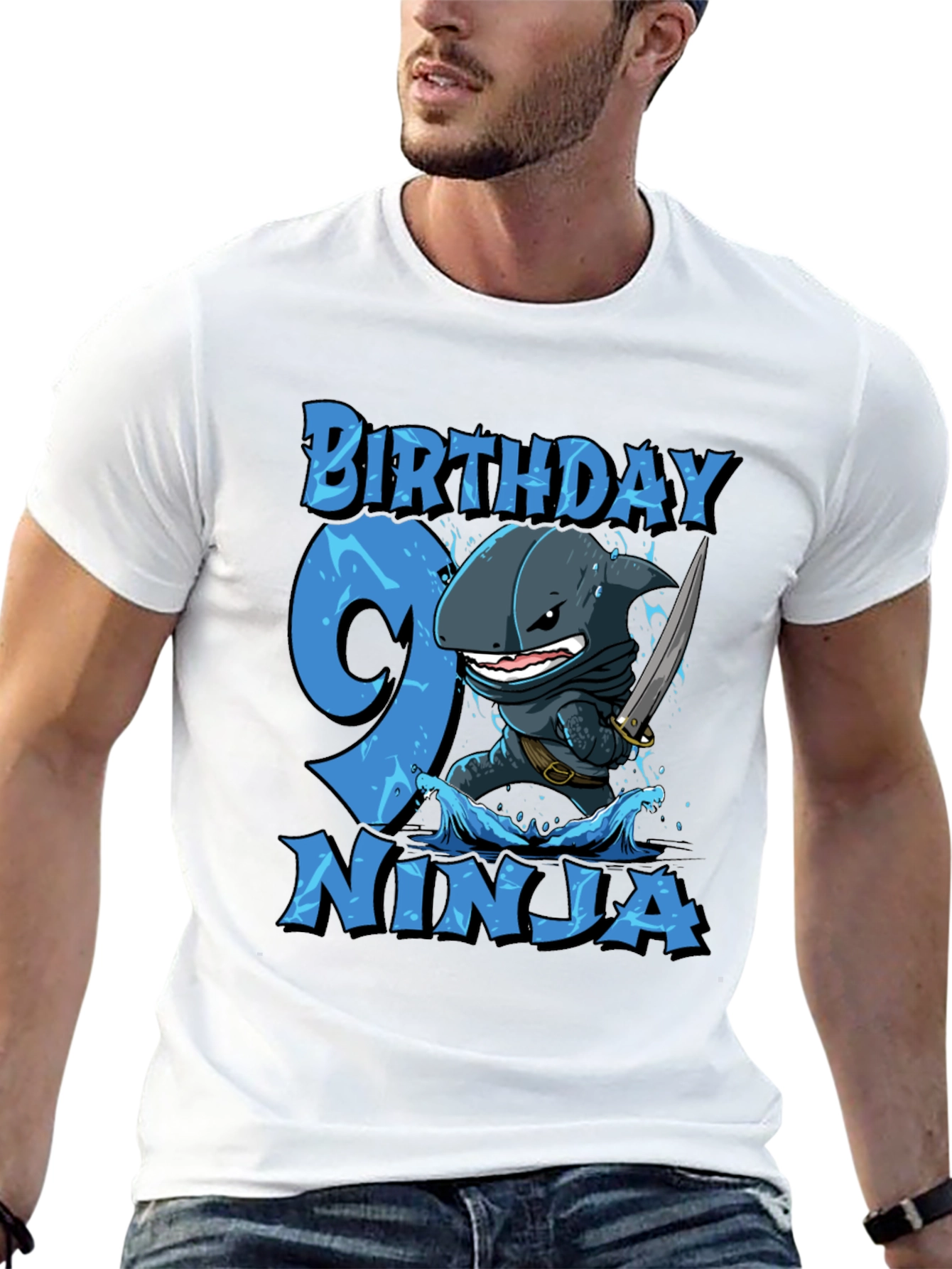 Birthday Ninja Shark T-Shirt - Boys