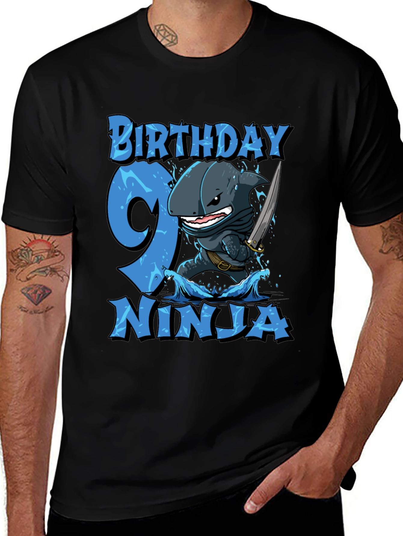 Birthday Ninja Shark T-Shirt - Boys