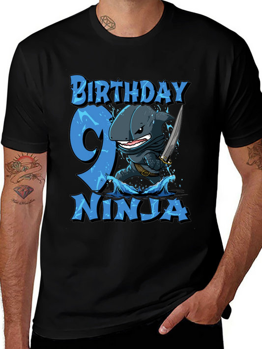 Birthday Ninja Shark T-Shirt - Boys