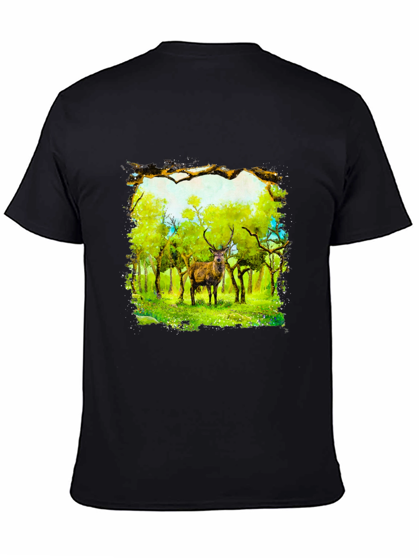 Deer in Forest T-Shirt - Nature Art Tee