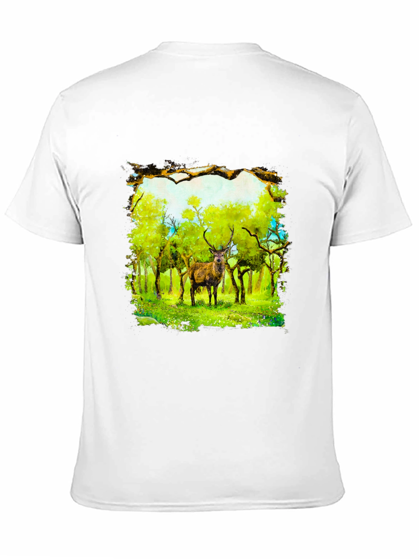 Deer in Forest T-Shirt - Nature Art Tee