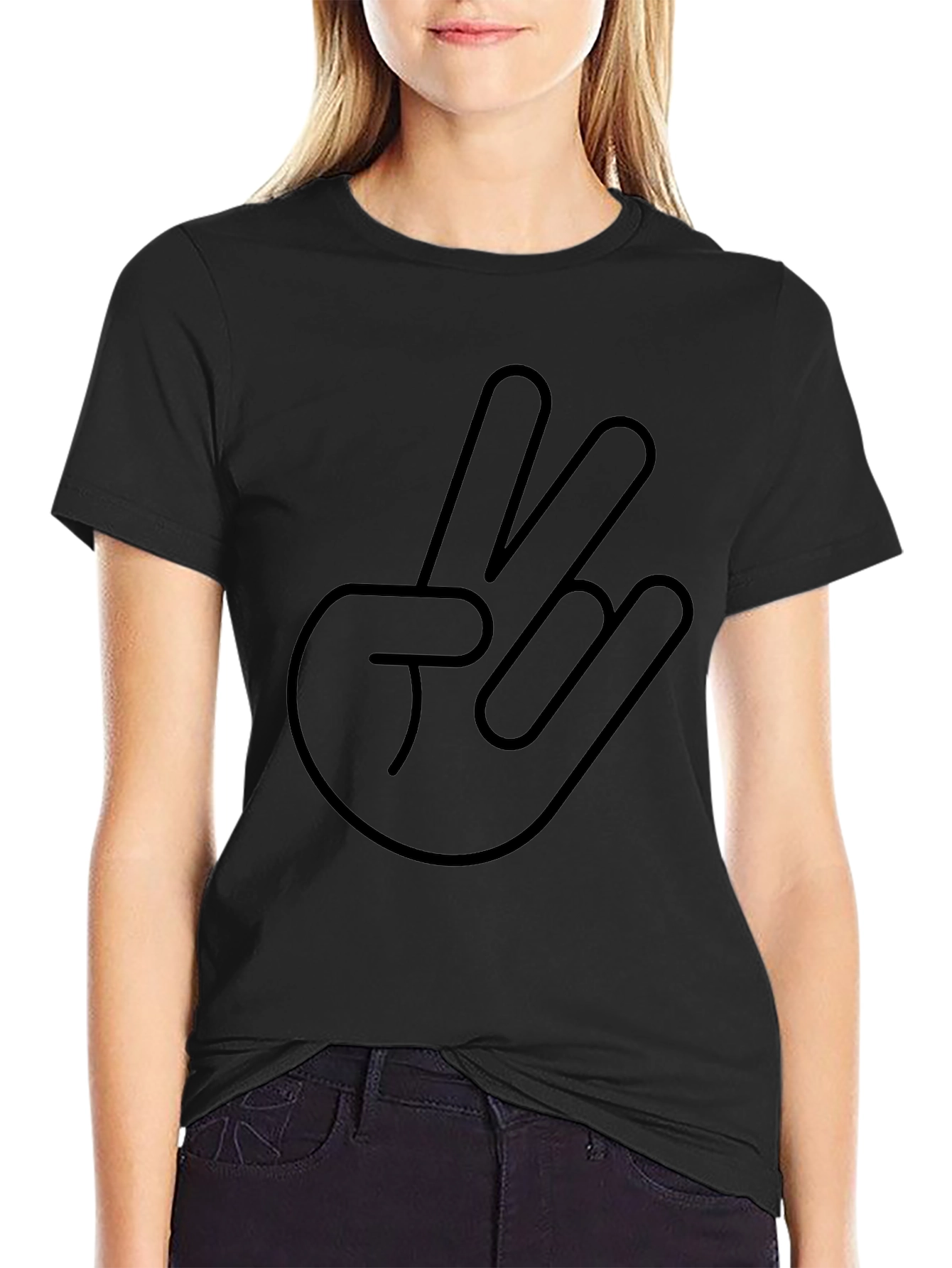 Westside Hand Sign Black T-Shirt