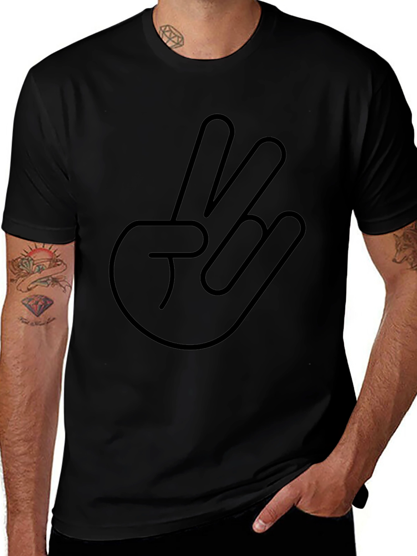 Westside Hand Sign Black T-Shirt