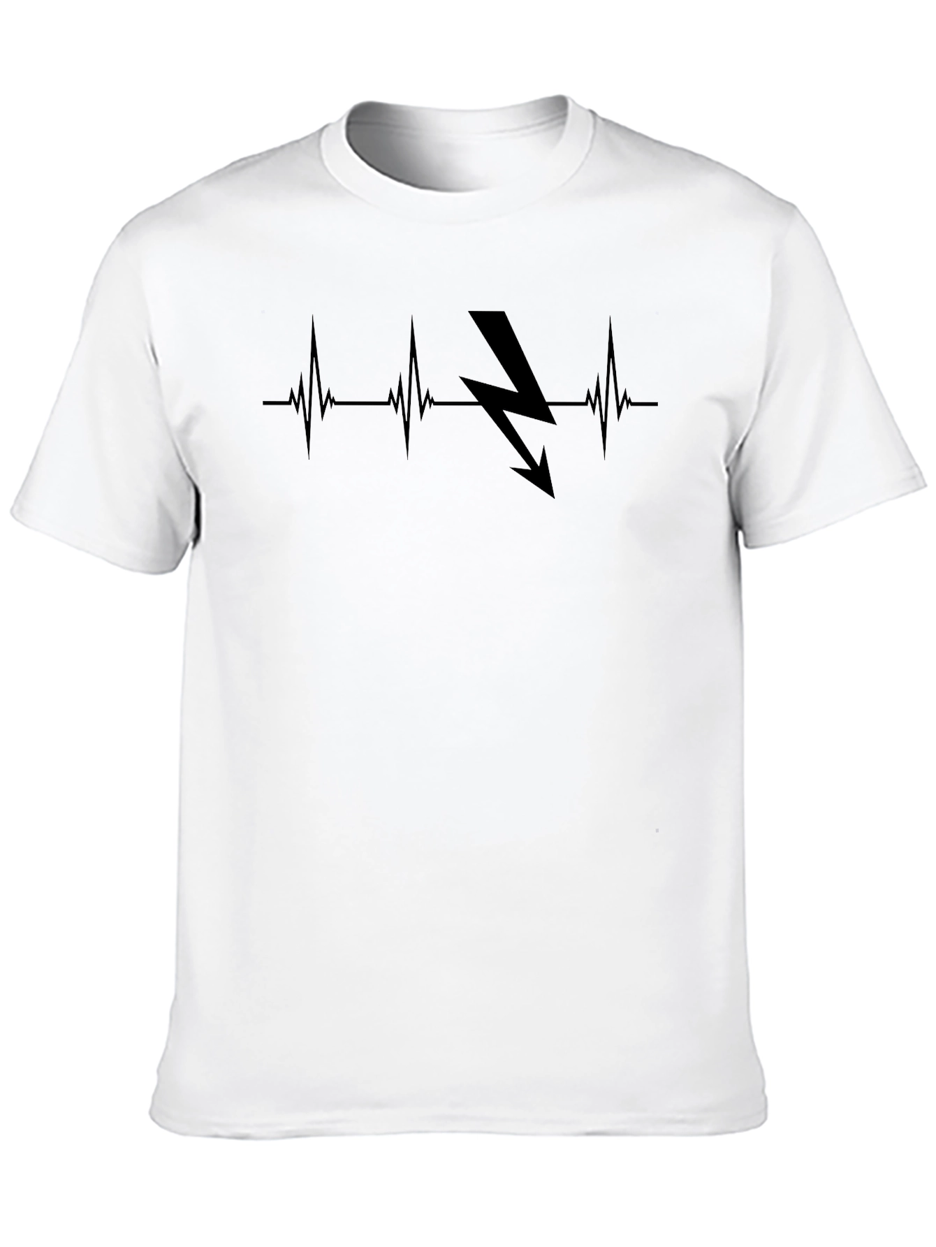 Electric Pulse Black Graphic Tee