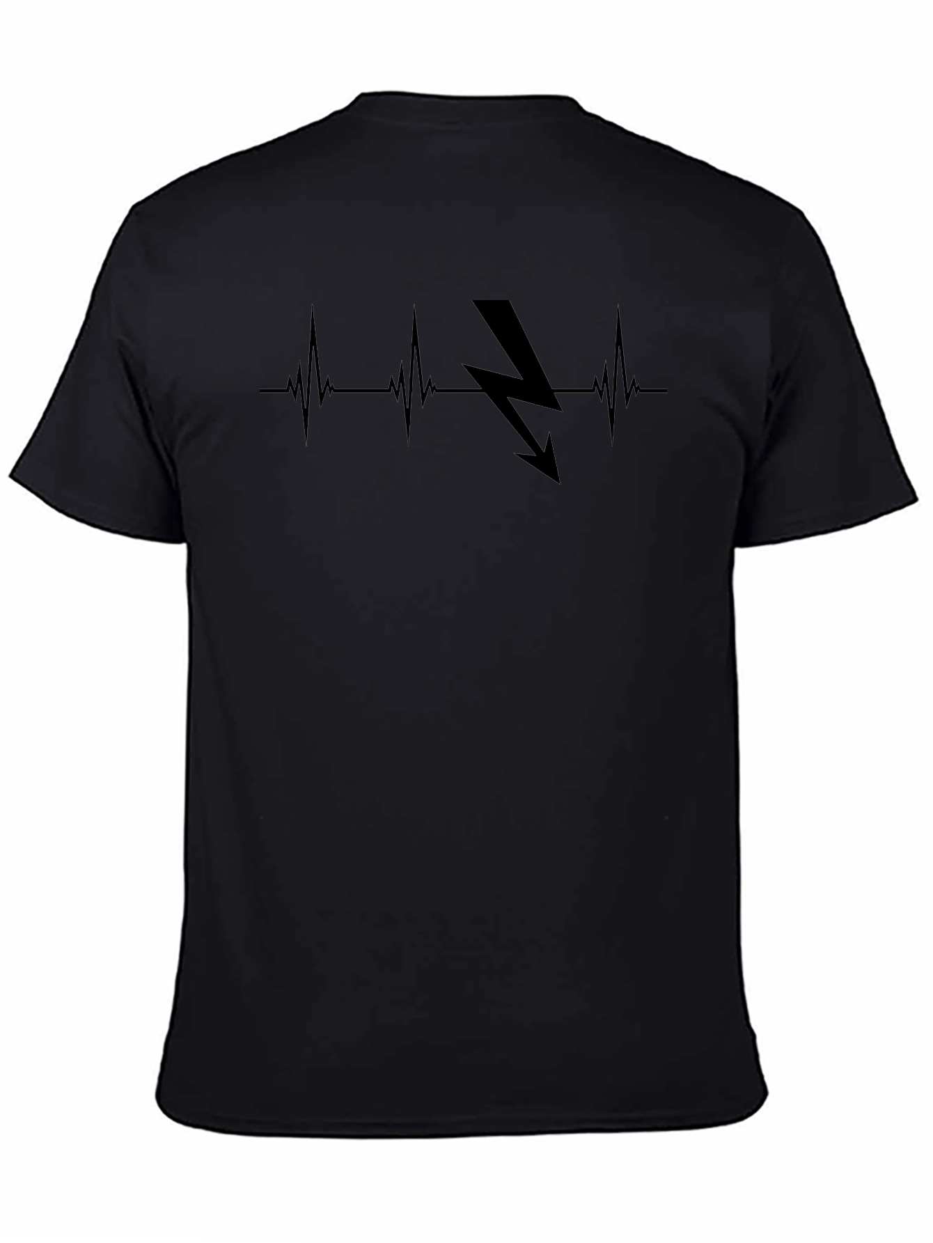 Electric Pulse Black Graphic Tee
