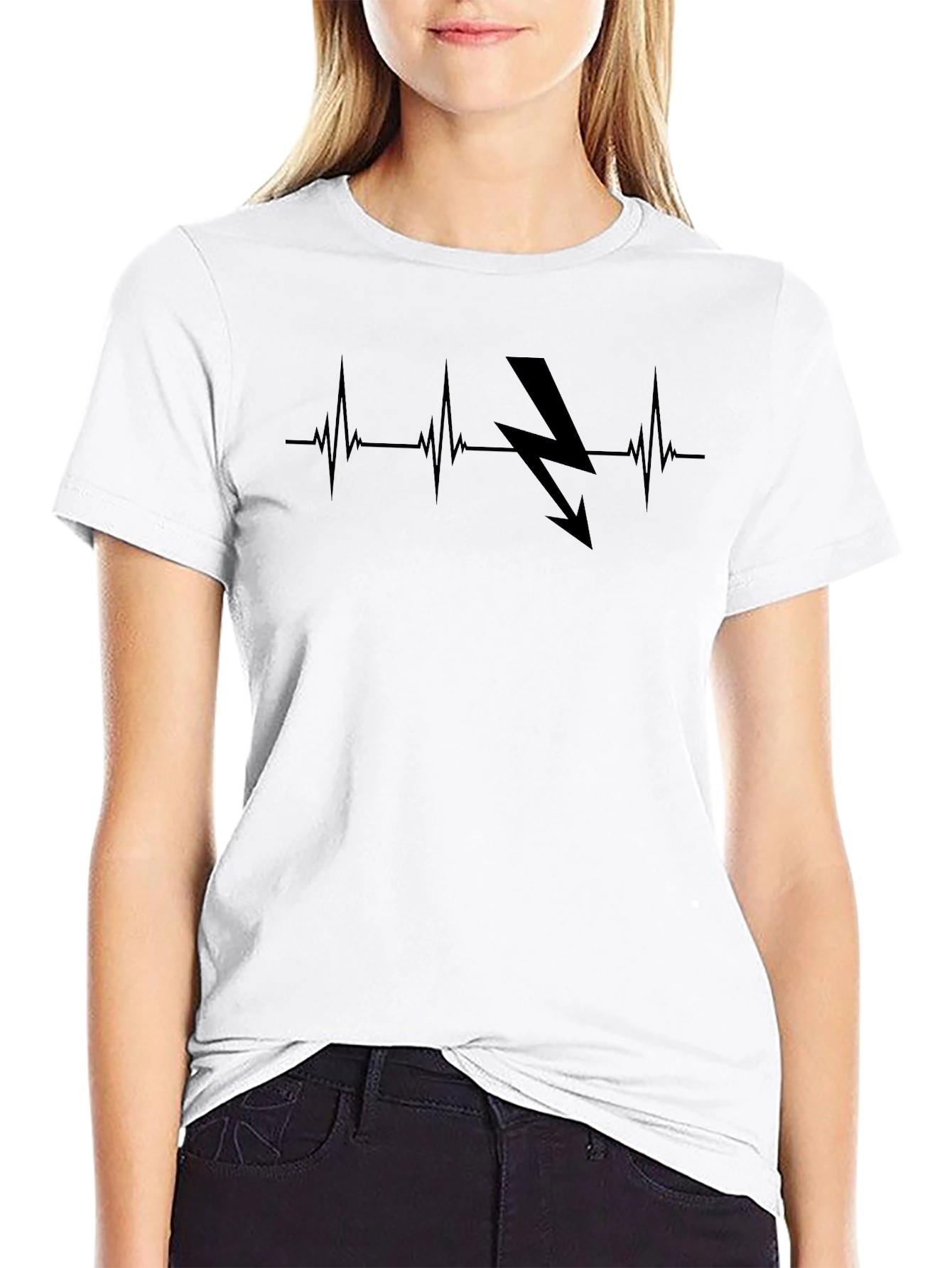 Electric Pulse Black Graphic Tee