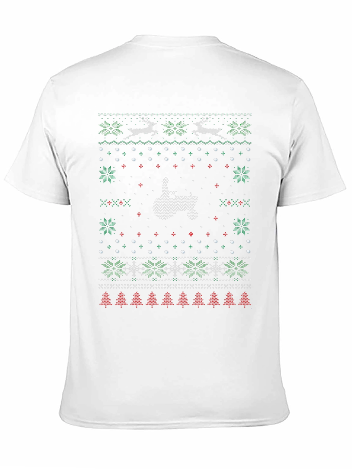 Ugly Christmas Sweater Middle Finger T-Shirt