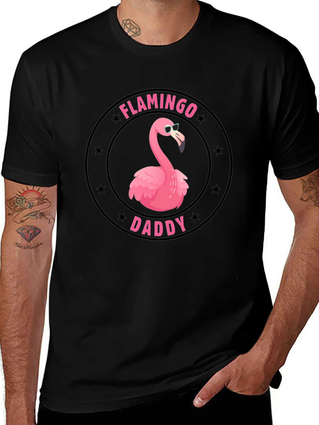 Flamingo Daddy T-Shirt - Cool Graphic Tee