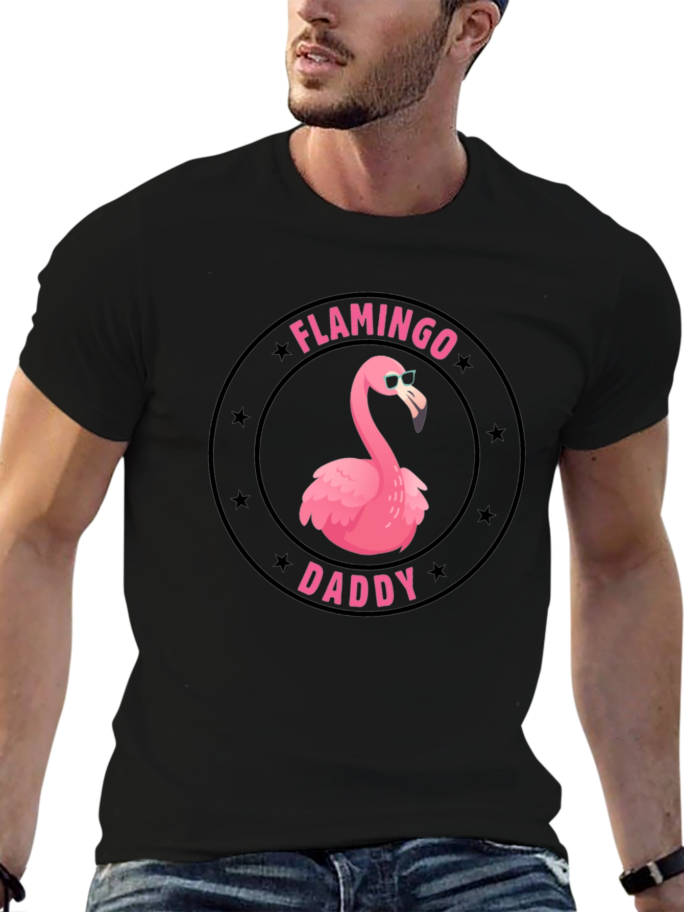 Flamingo Daddy T-Shirt - Cool Graphic Tee