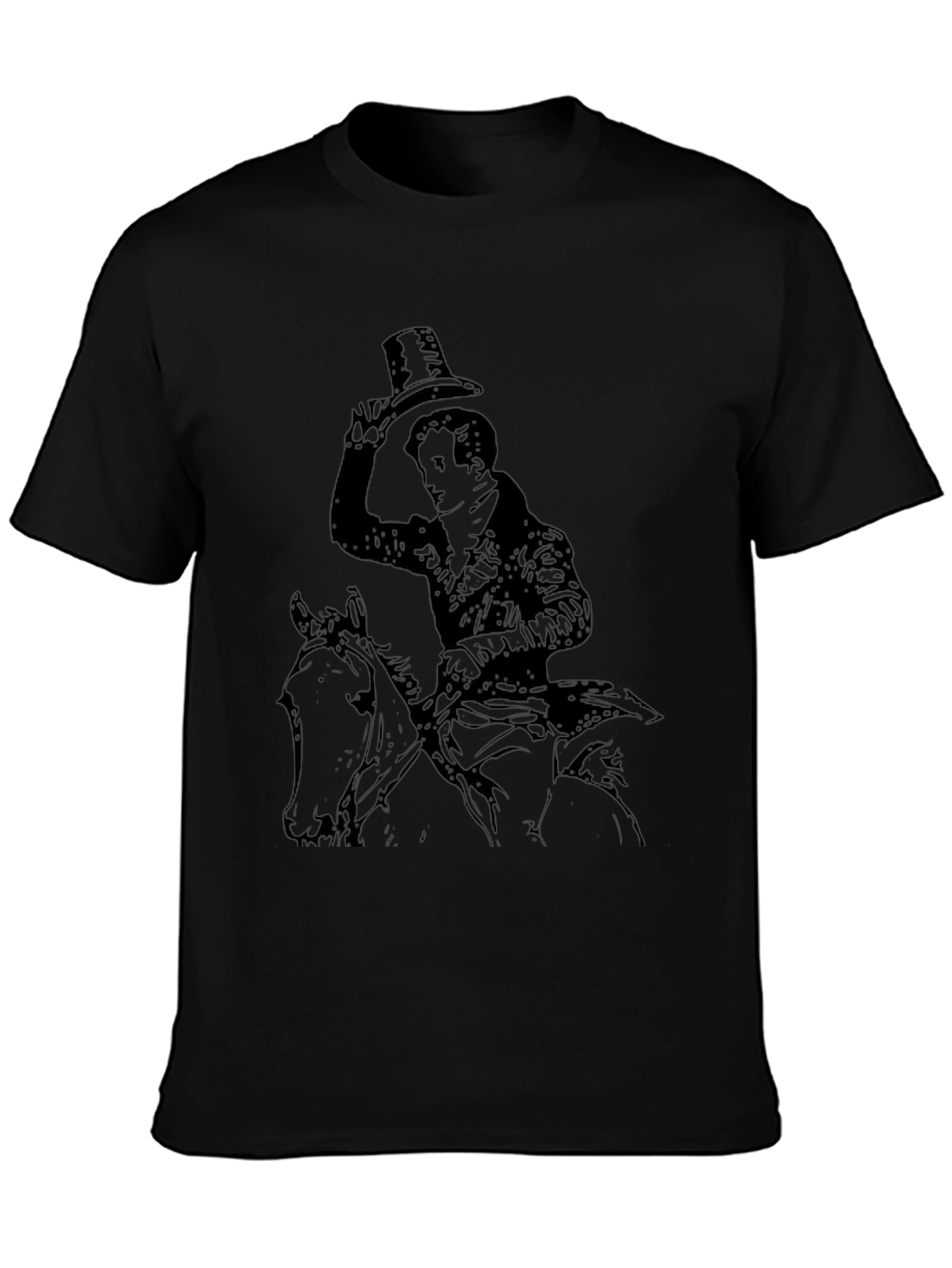 Equestrian Gentleman Black Graphic Tee
