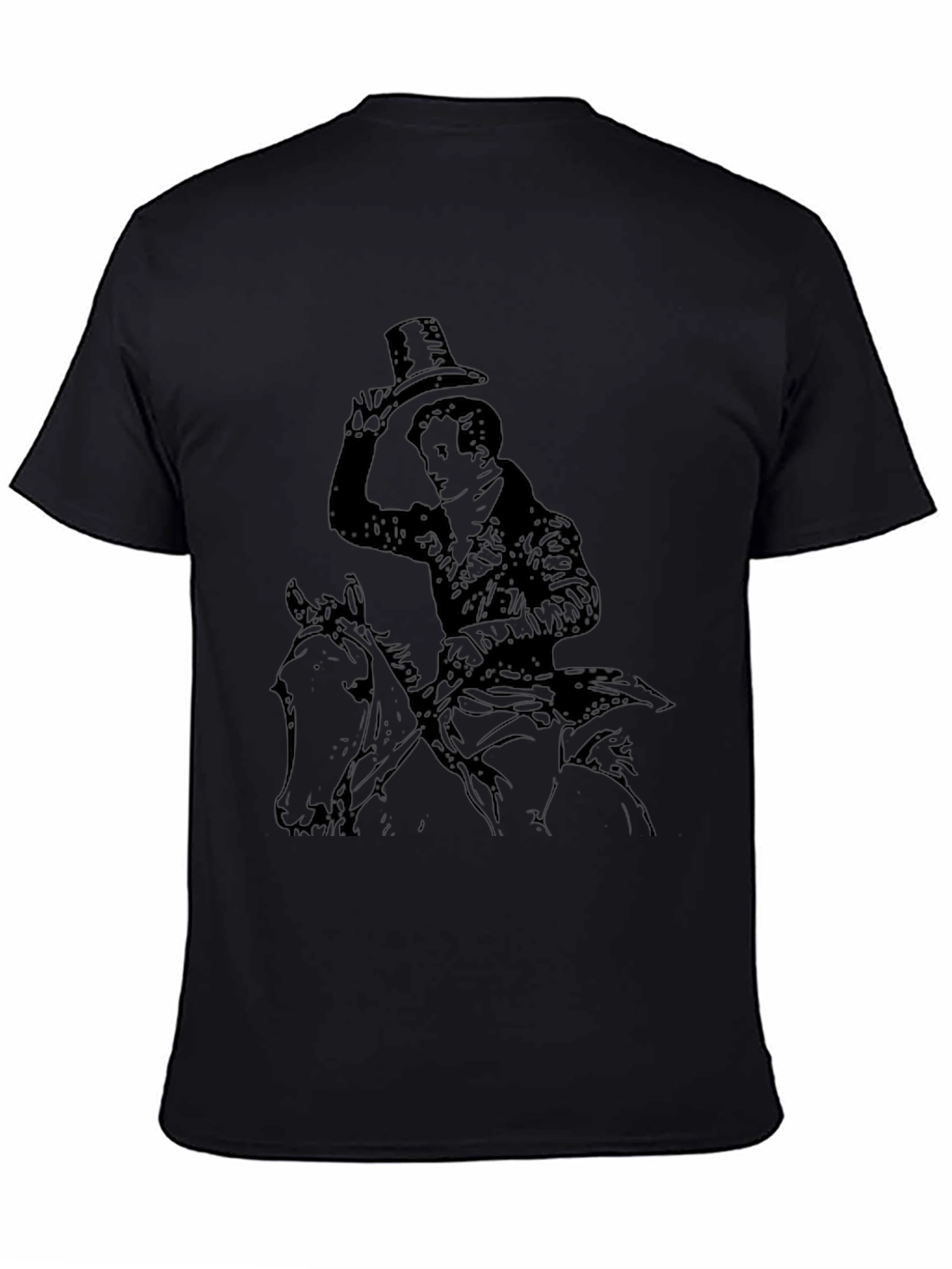 Equestrian Gentleman Black Graphic Tee