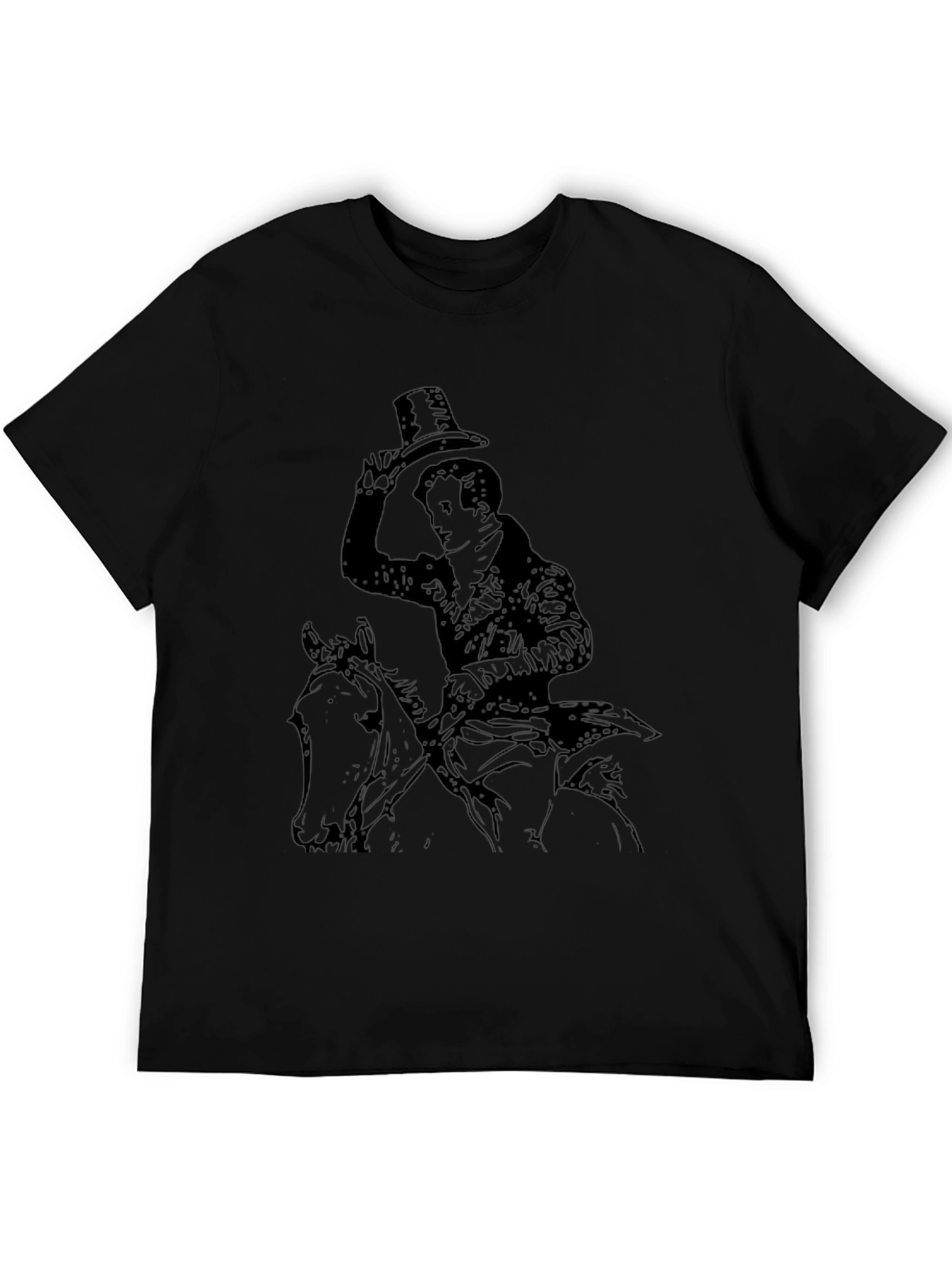 Equestrian Gentleman Black Graphic Tee