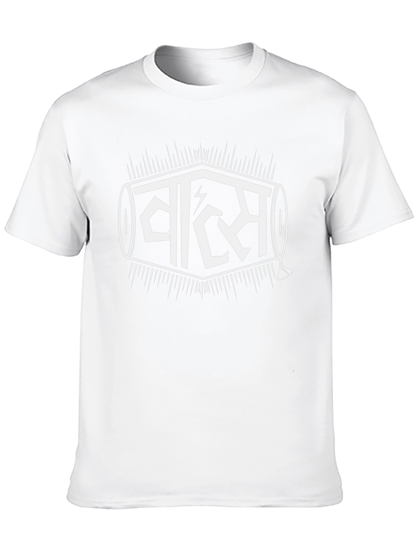 Black T-Shirt with White Graphic Design
