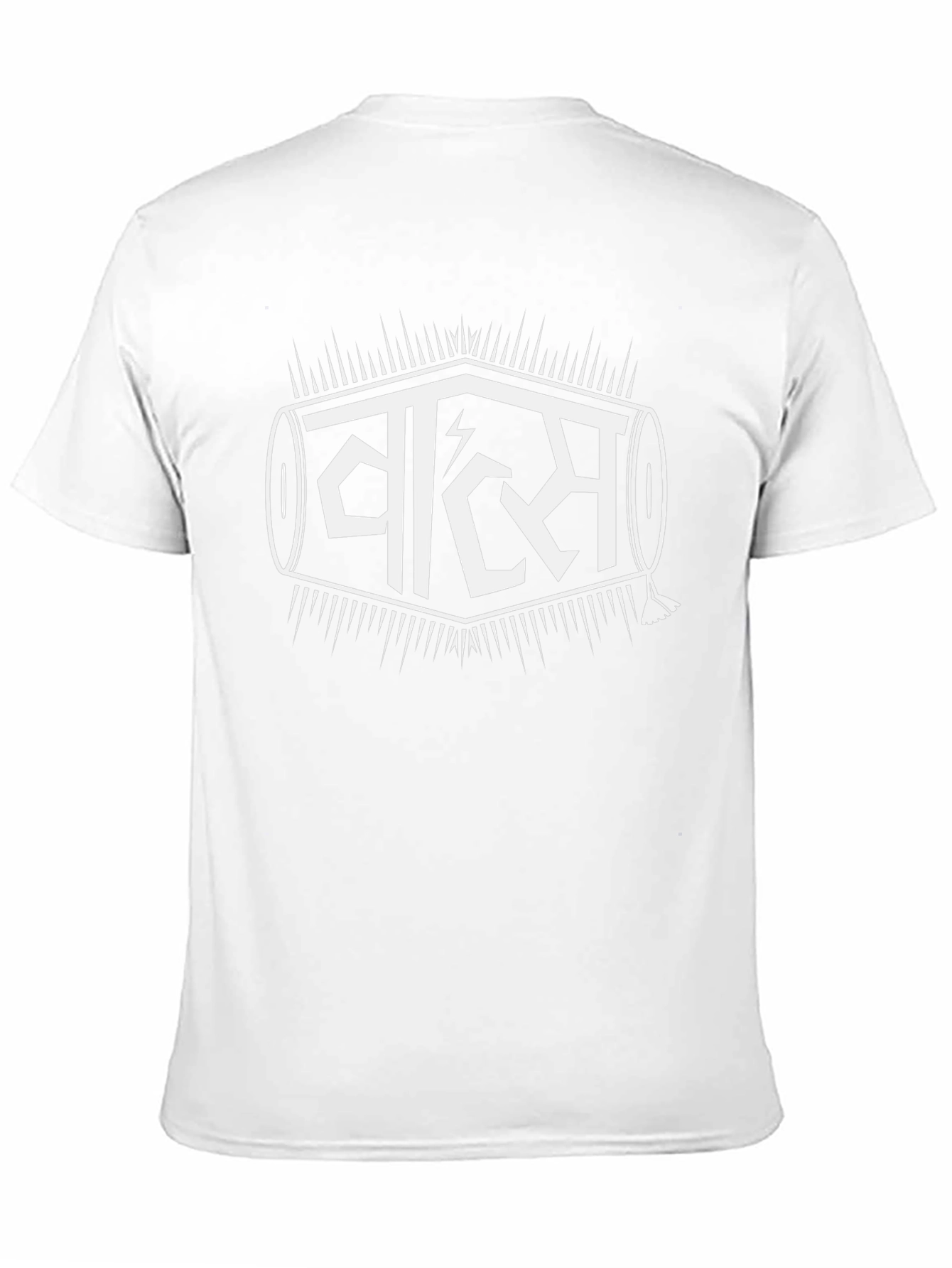 Black T-Shirt with White Graphic Design